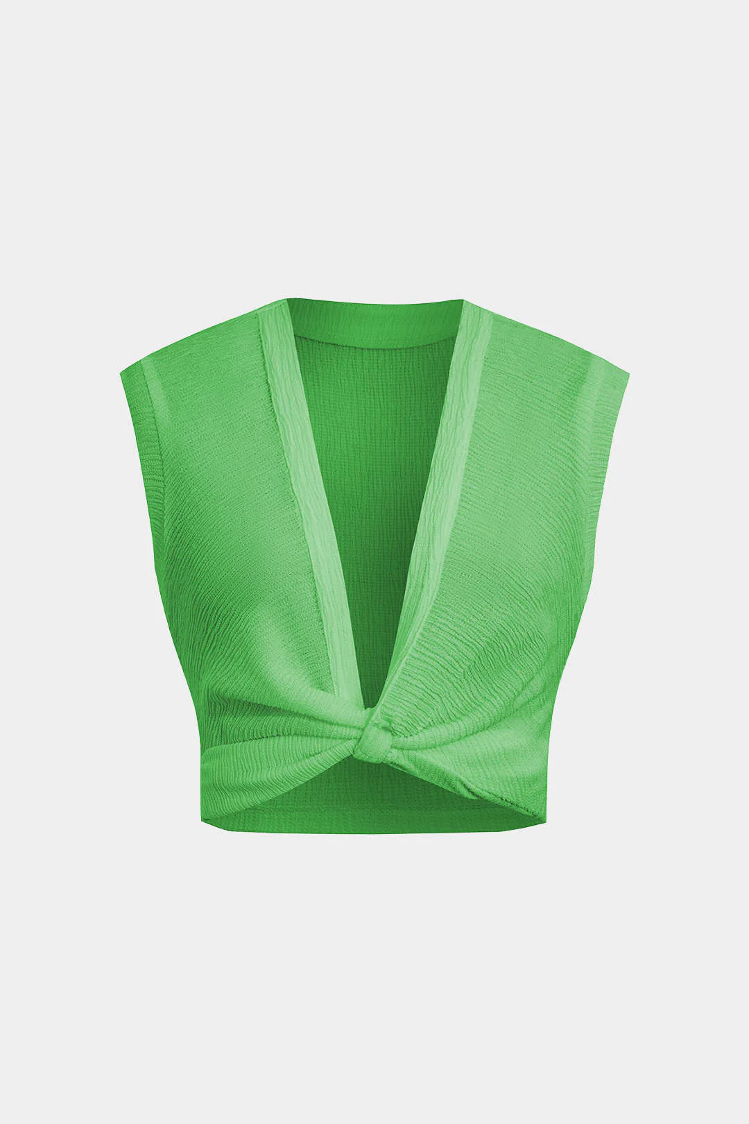 Twist Knot V-Neck Tank Top - Image 5