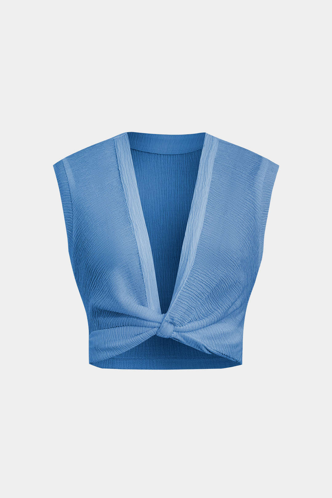 Twist Knot V-Neck Tank Top - Image 7