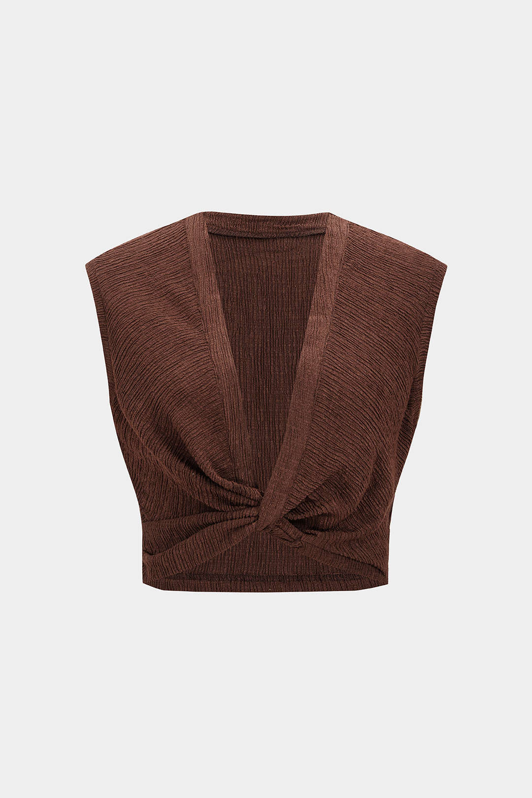 Twist Knot V-Neck Tank Top - Image 9
