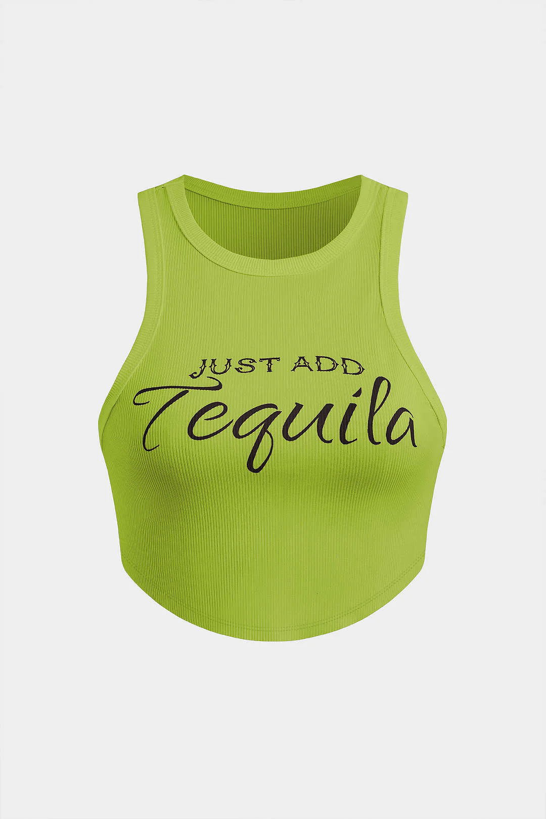 Letter Print Crop Tank Top - Image 11