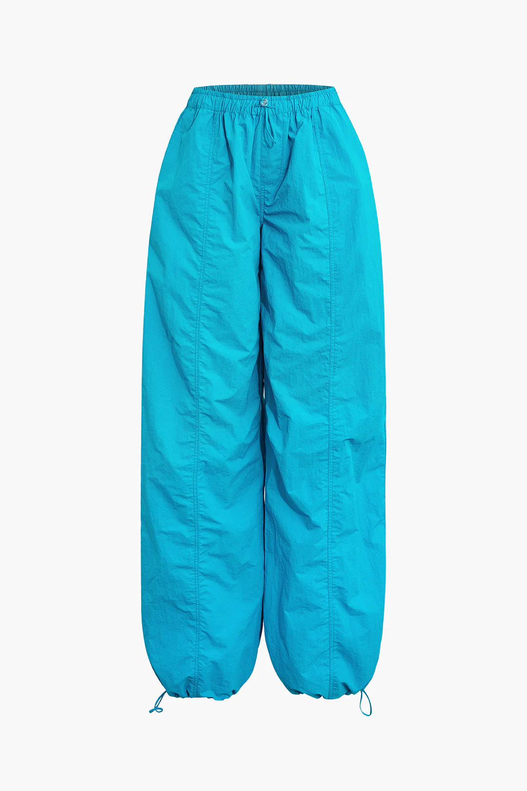 Solid Drawstring Trousers - Image 3