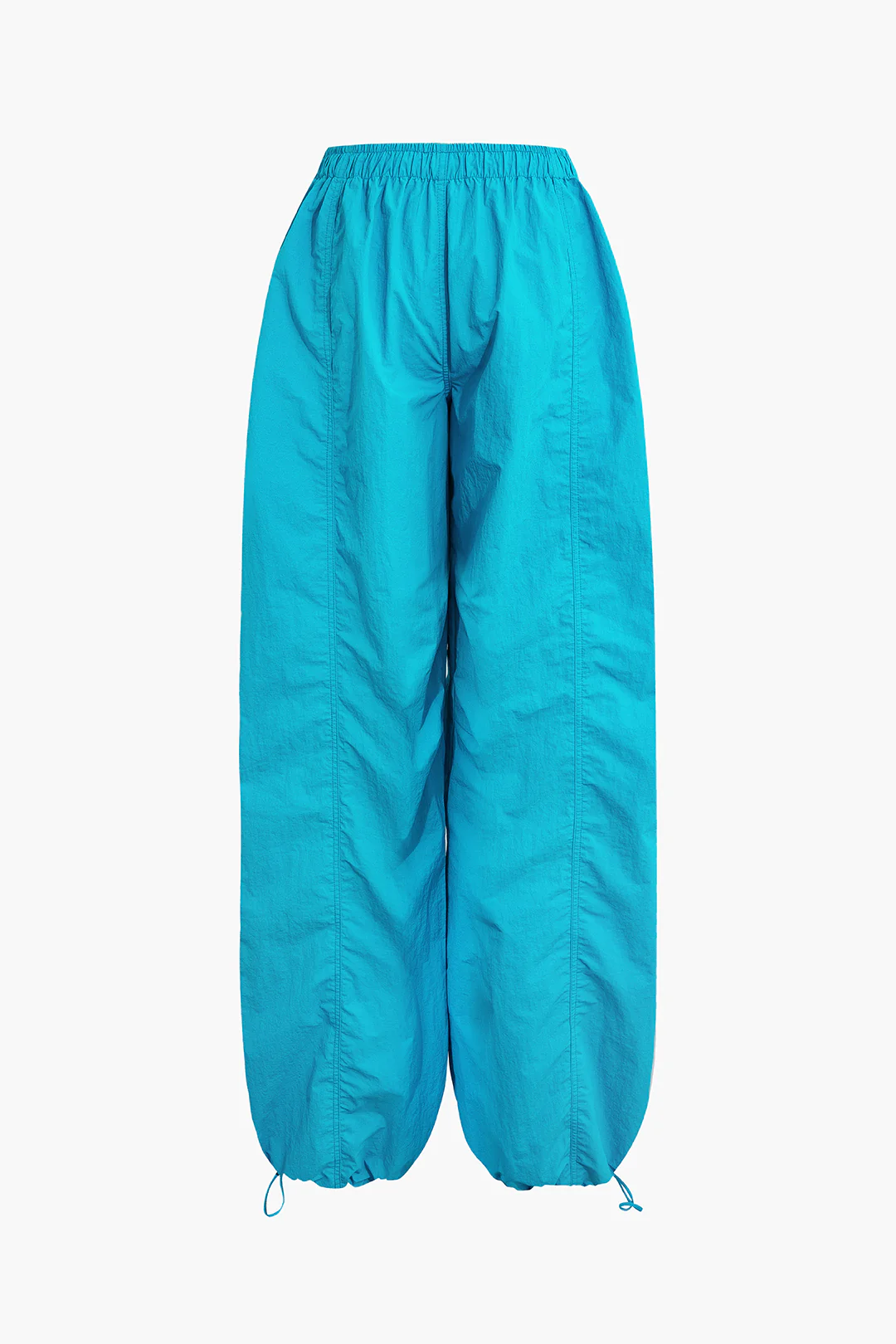 Solid Drawstring Trousers - Image 4