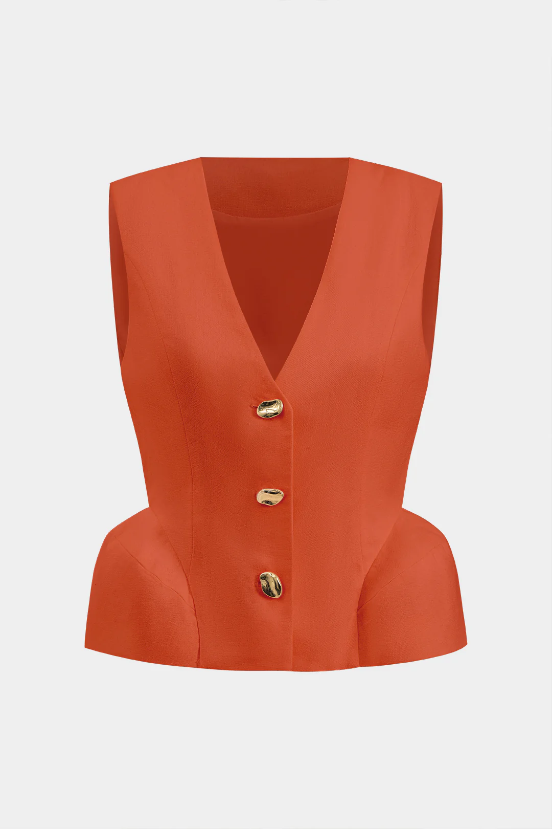 Linen Metallic Button Tank Top - Image 11