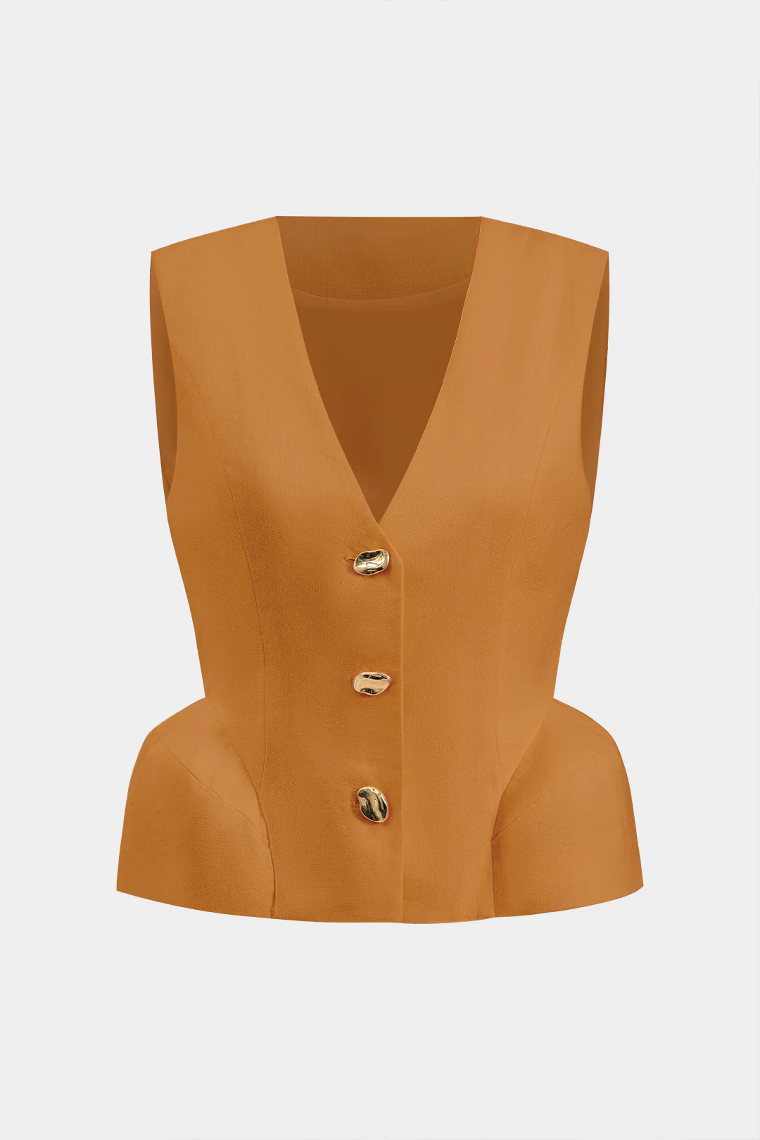 Linen Metallic Button Tank Top - Image 13