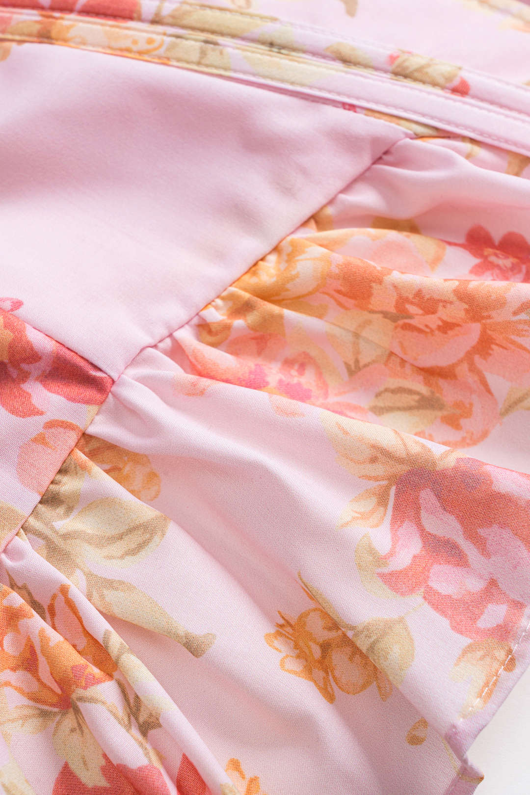 Floral Print Bustier Tie-Up Ruched Cami Top - Image 4