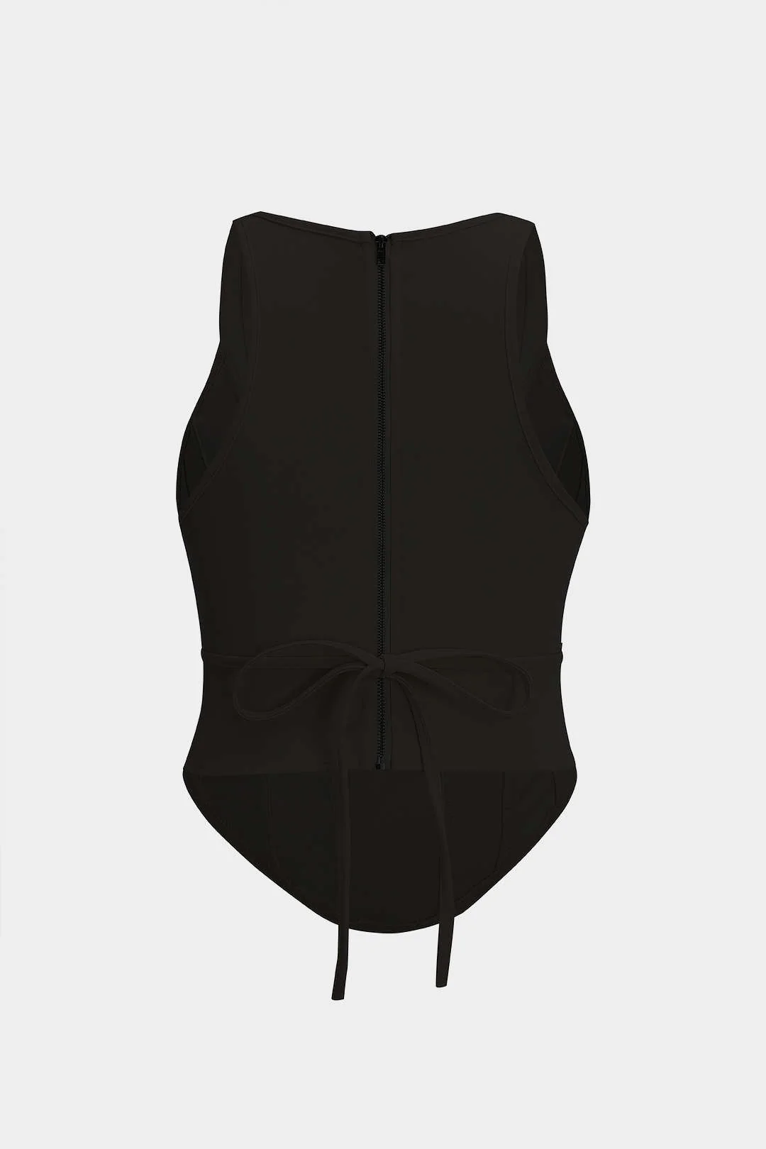 Plus Size Zipper Detail Corset Tank Top - Image 10