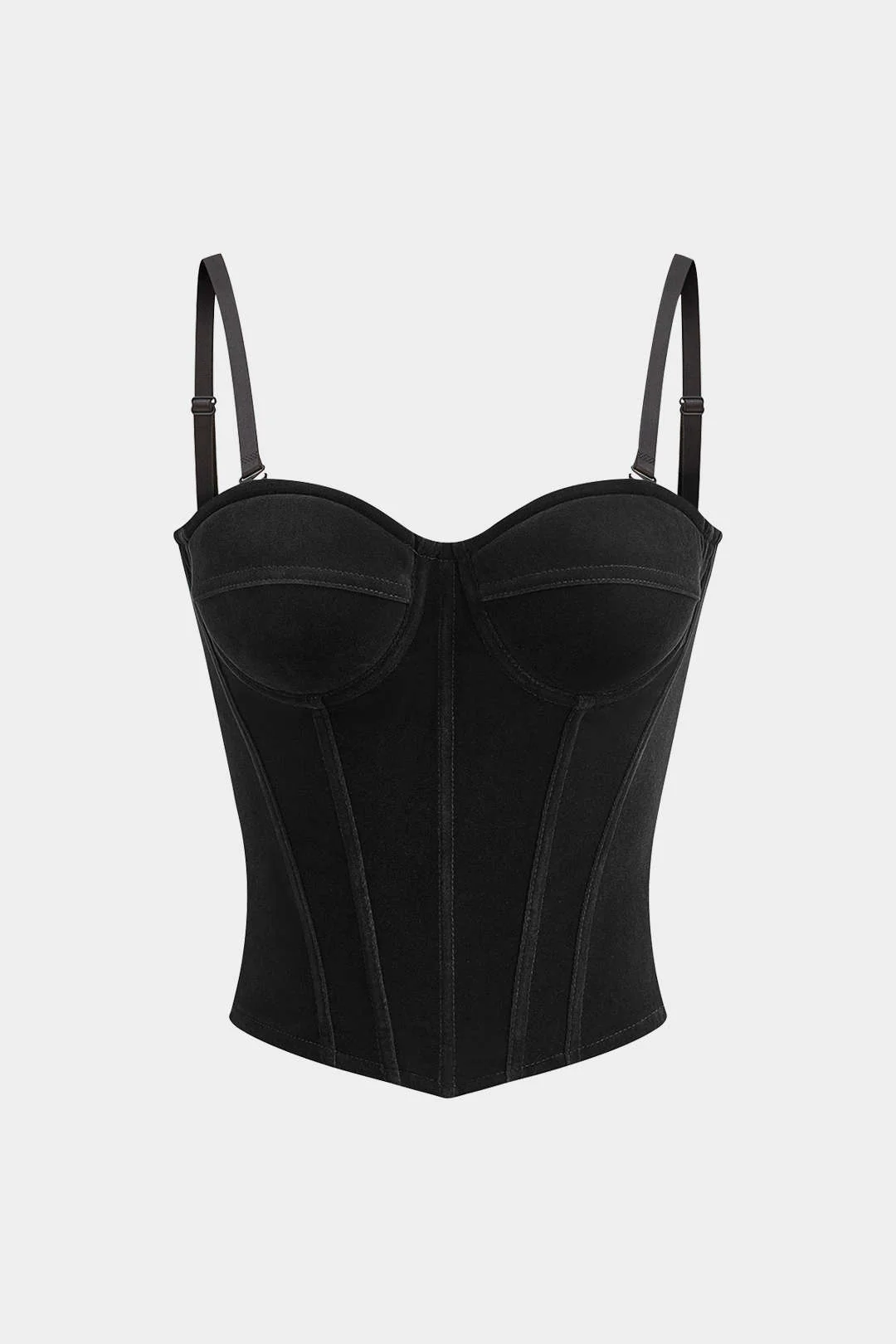 Velvet Slip Bustier Corset Waist Cami Top - Image 4