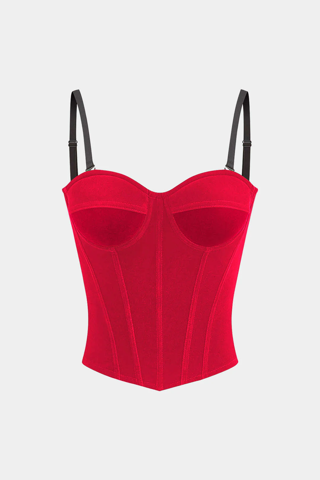 Velvet Slip Bustier Corset Waist Cami Top - Image 6