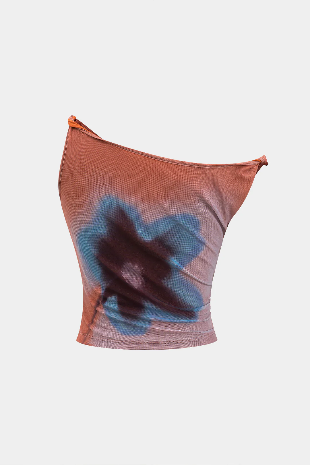 Floral Print Mesh Asymmetrical Cami Top - Image 2