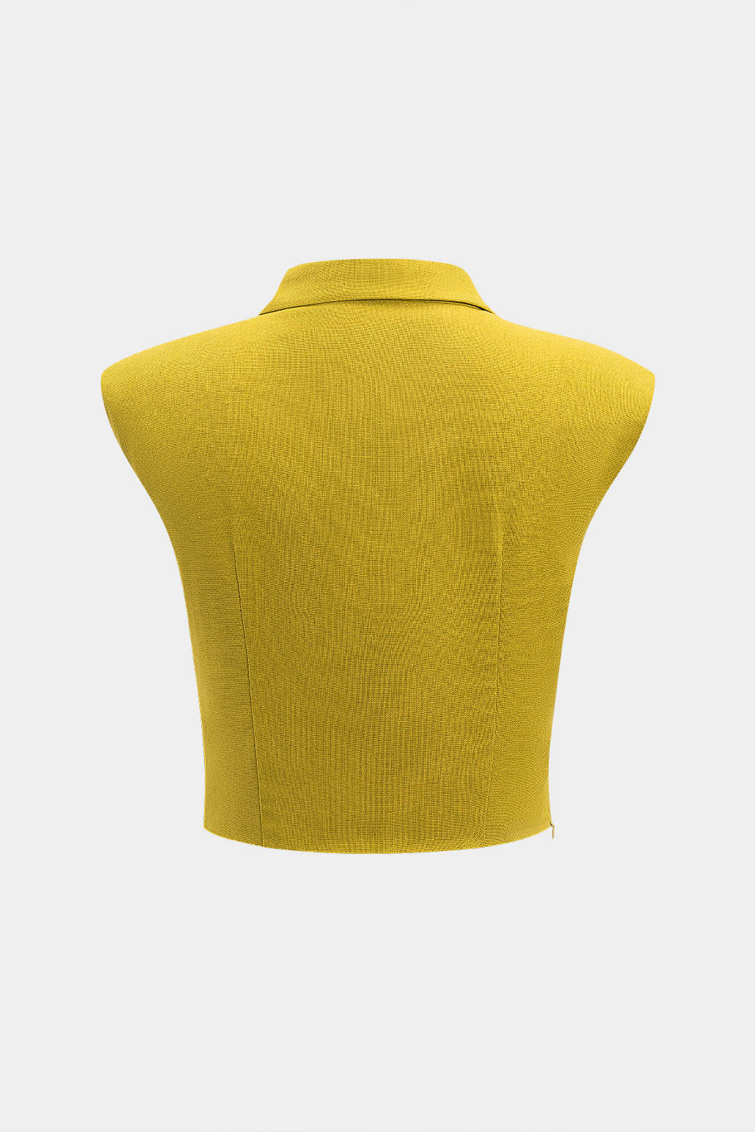 Linen Crossed Ruched Tank Top - Image 2