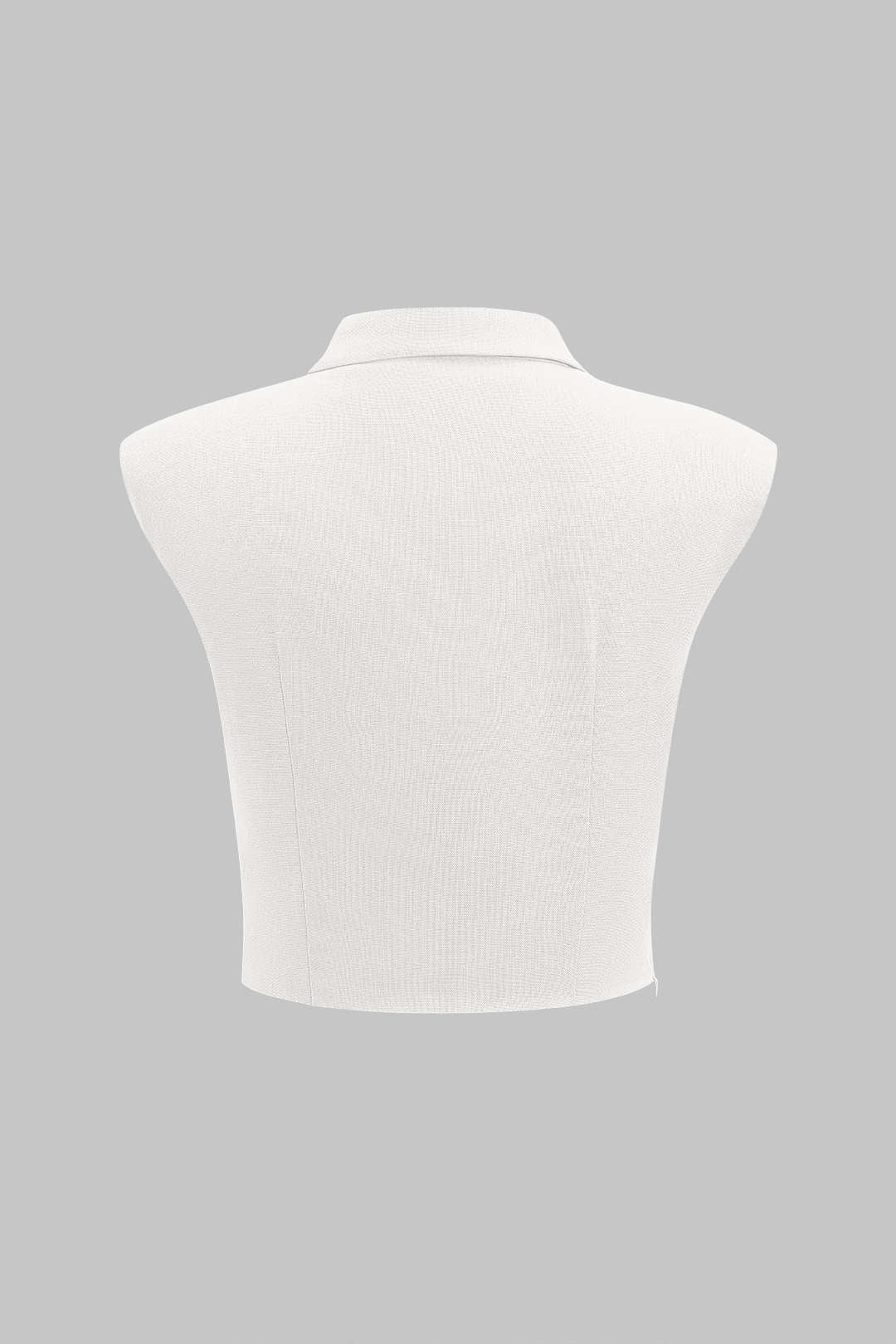 Linen Crossed Ruched Tank Top - Image 7