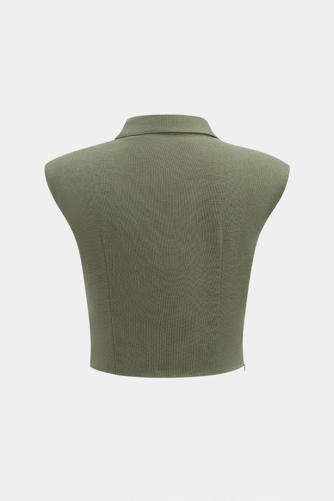 Linen Crossed Ruched Tank Top - Image 9