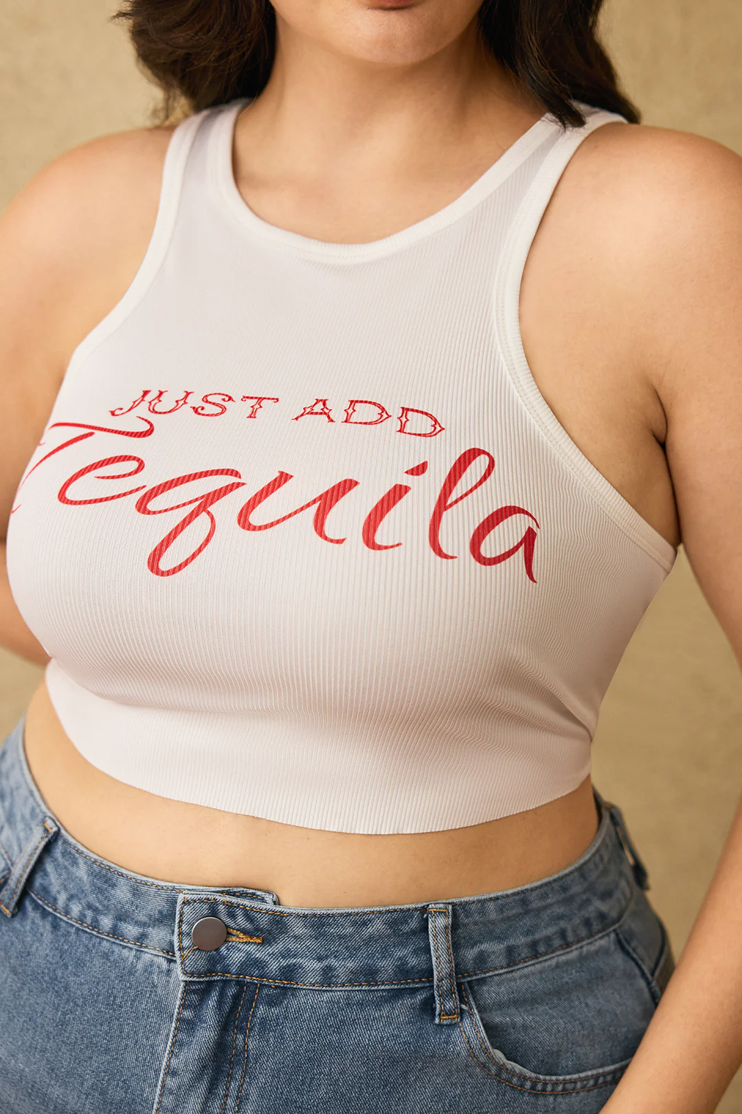 Plus Size Letter Print  Tank Top - Image 8