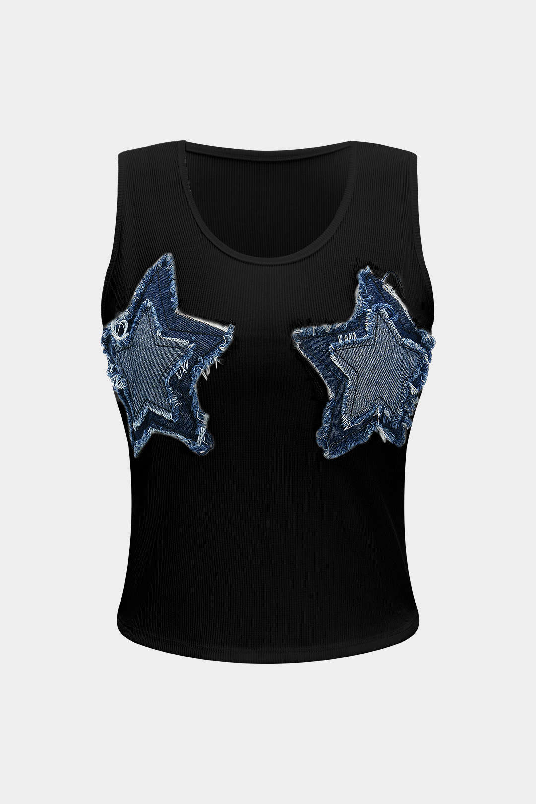 Denim Patchwork Tank Top - Image 5
