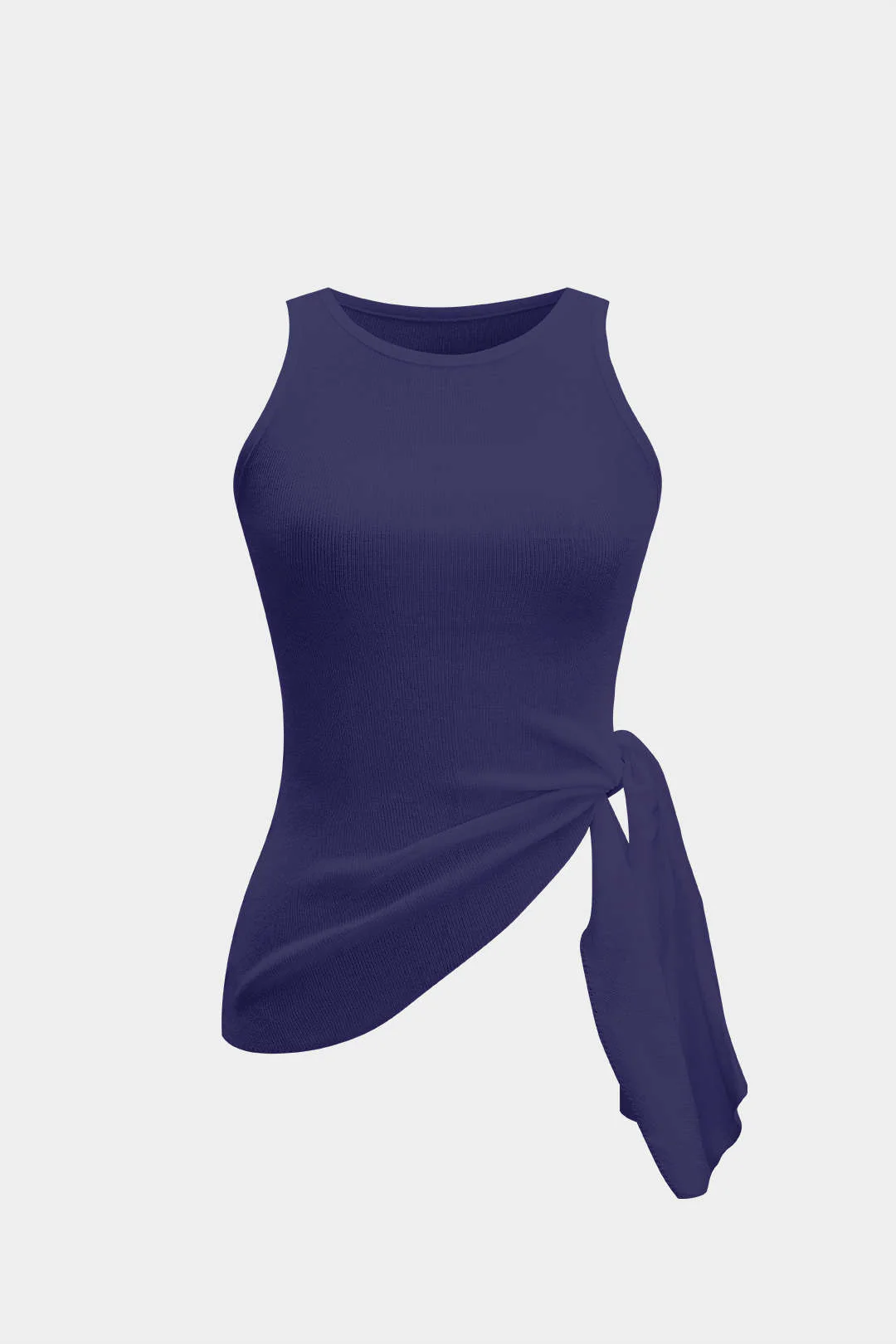 Ruched Asymmetrical Sleeveless Tank Top - Image 5