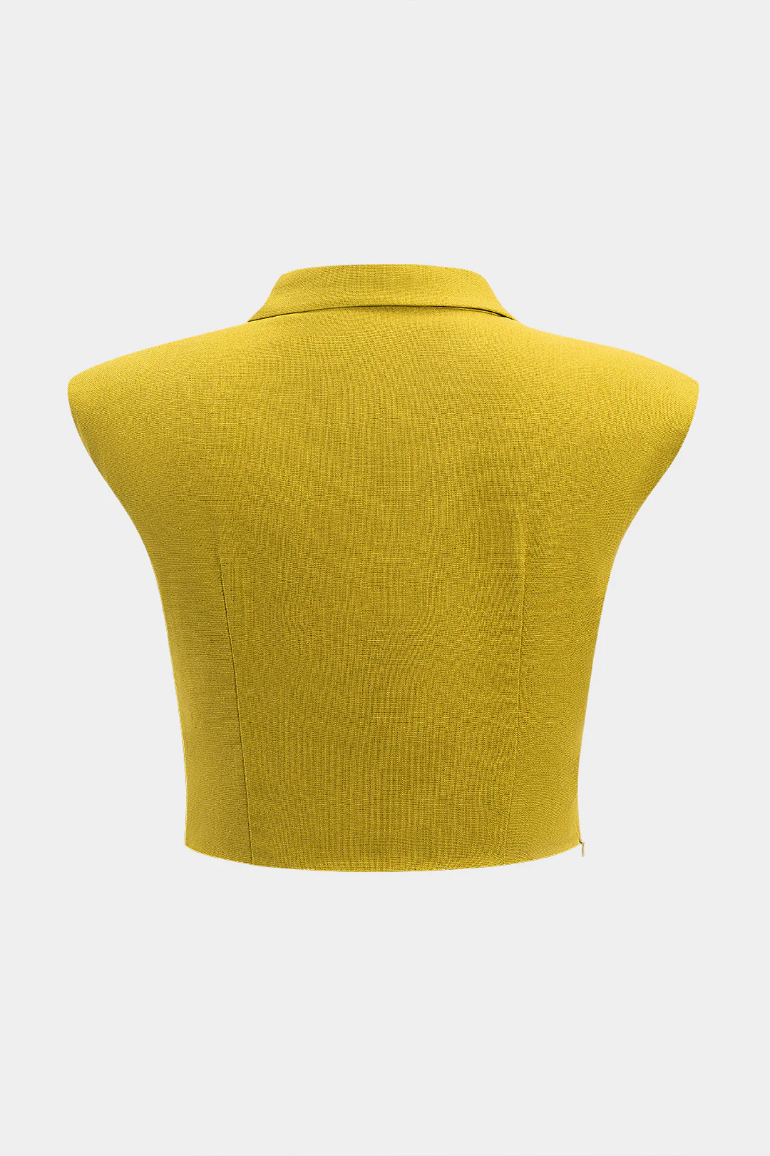 Plus Size Linen V-Neck Ruched Tank Top - Image 2