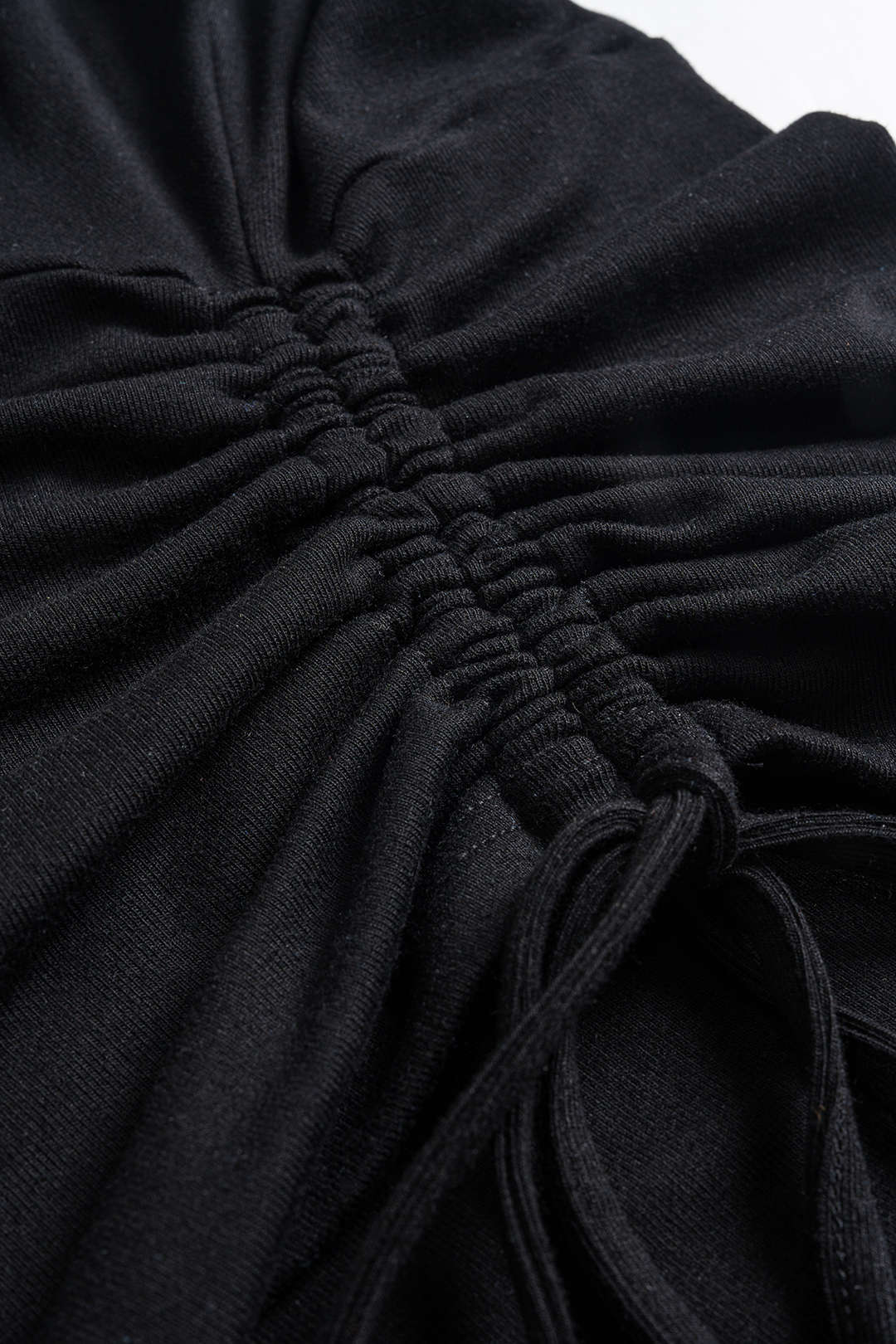 Plus Size Denim Drawstring Patchwork Crop Top - Image 3