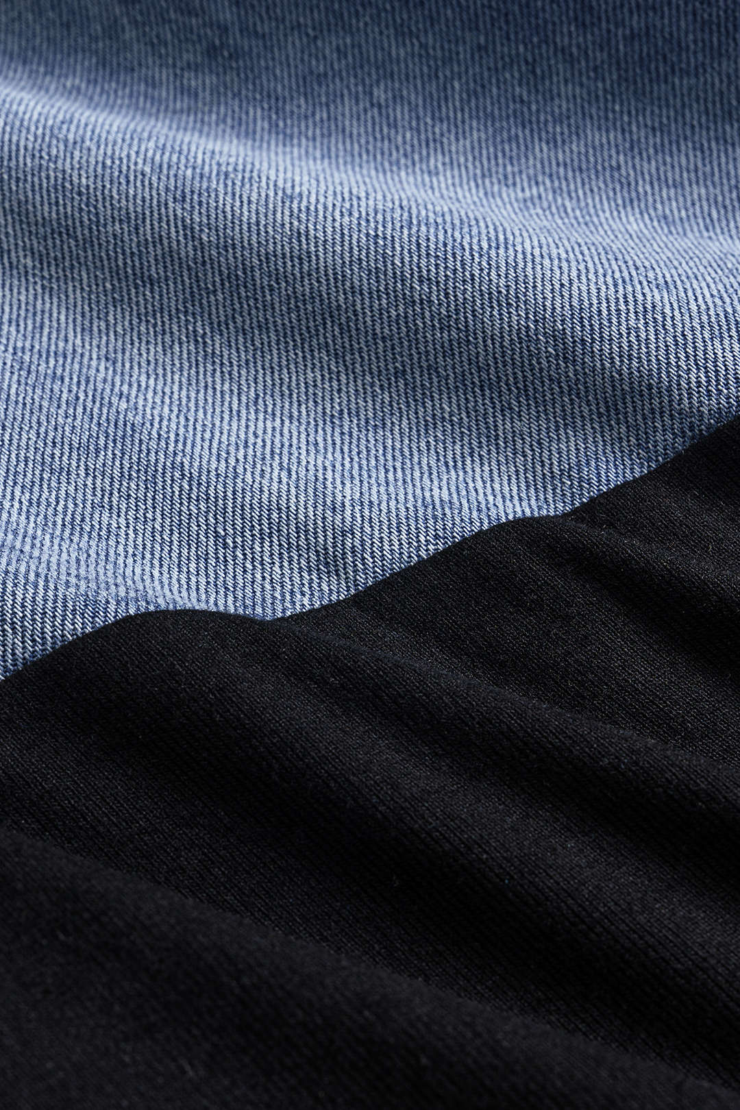 Plus Size Denim Drawstring Patchwork Crop Top - Image 4