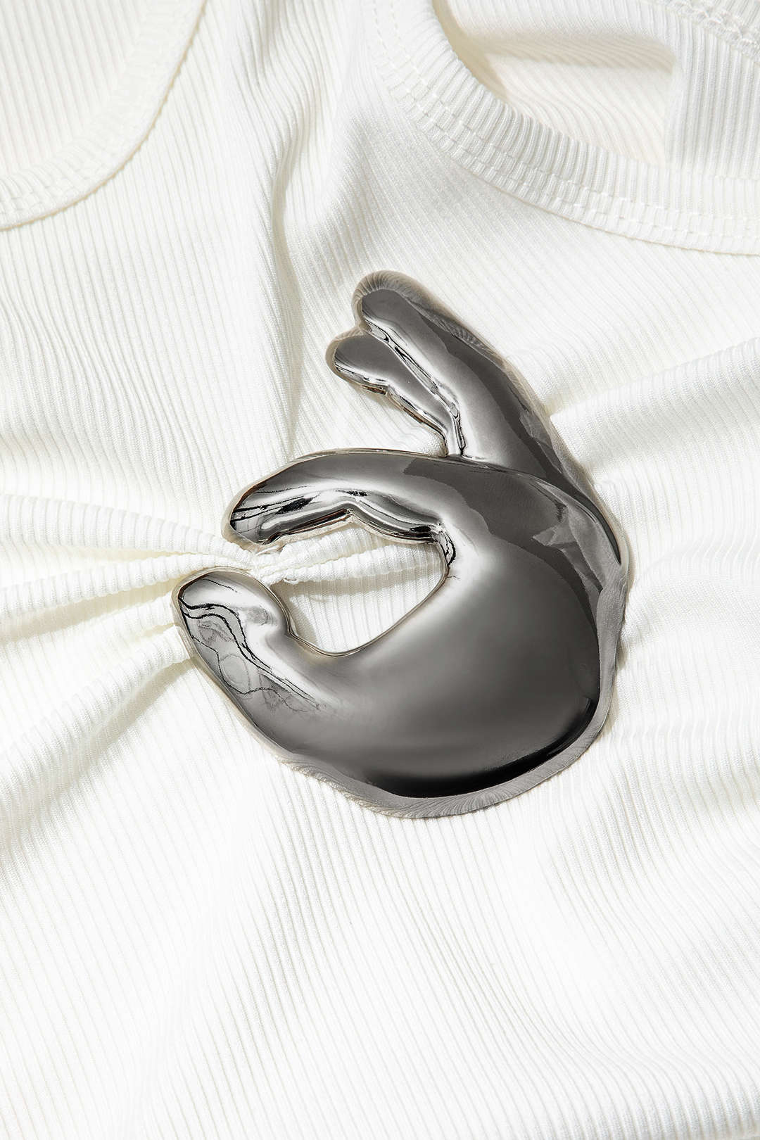 Plus Size Knot Metallic Detail Twist Tank Top - Image 3