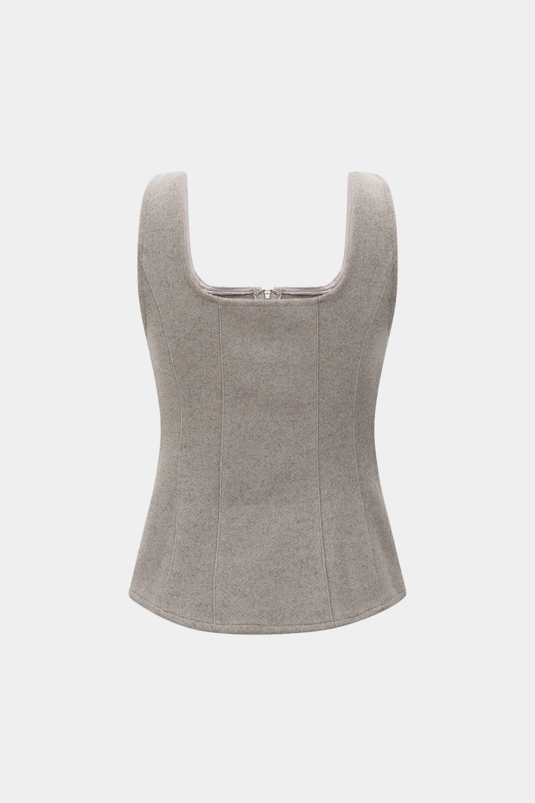 Woolen Zipper Cami Top - Image 2