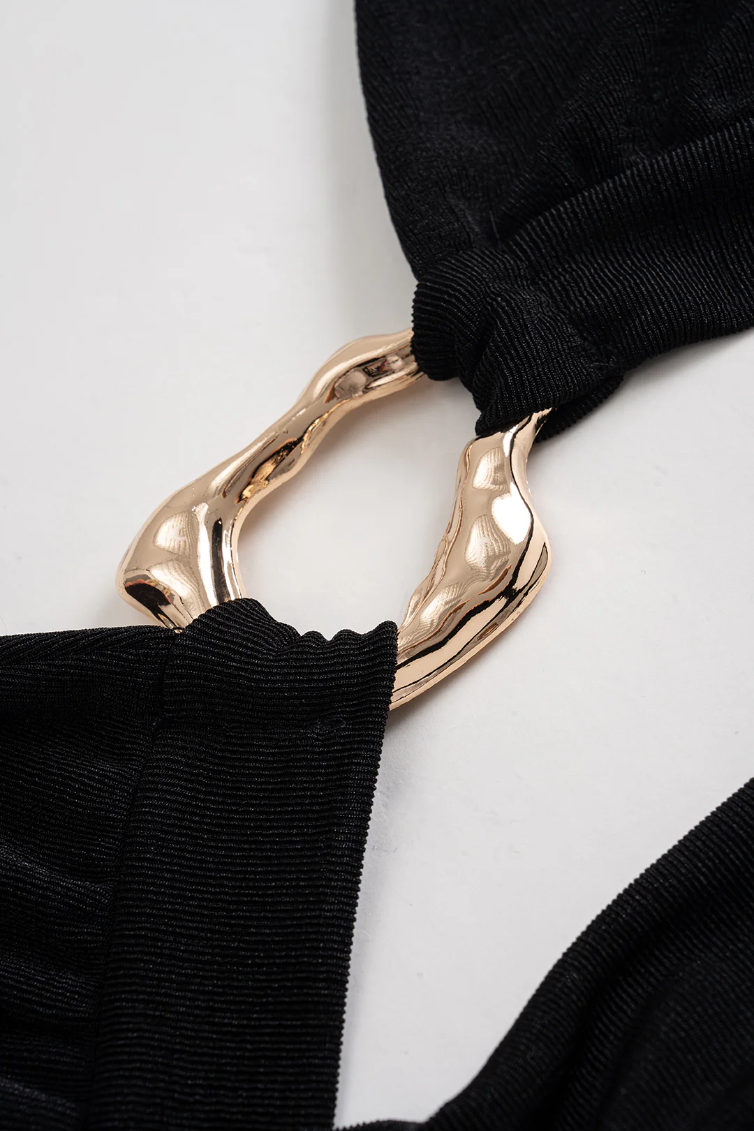 Metallic Decor Cowl Neck Halter Tie-Up Cami Top - Image 3