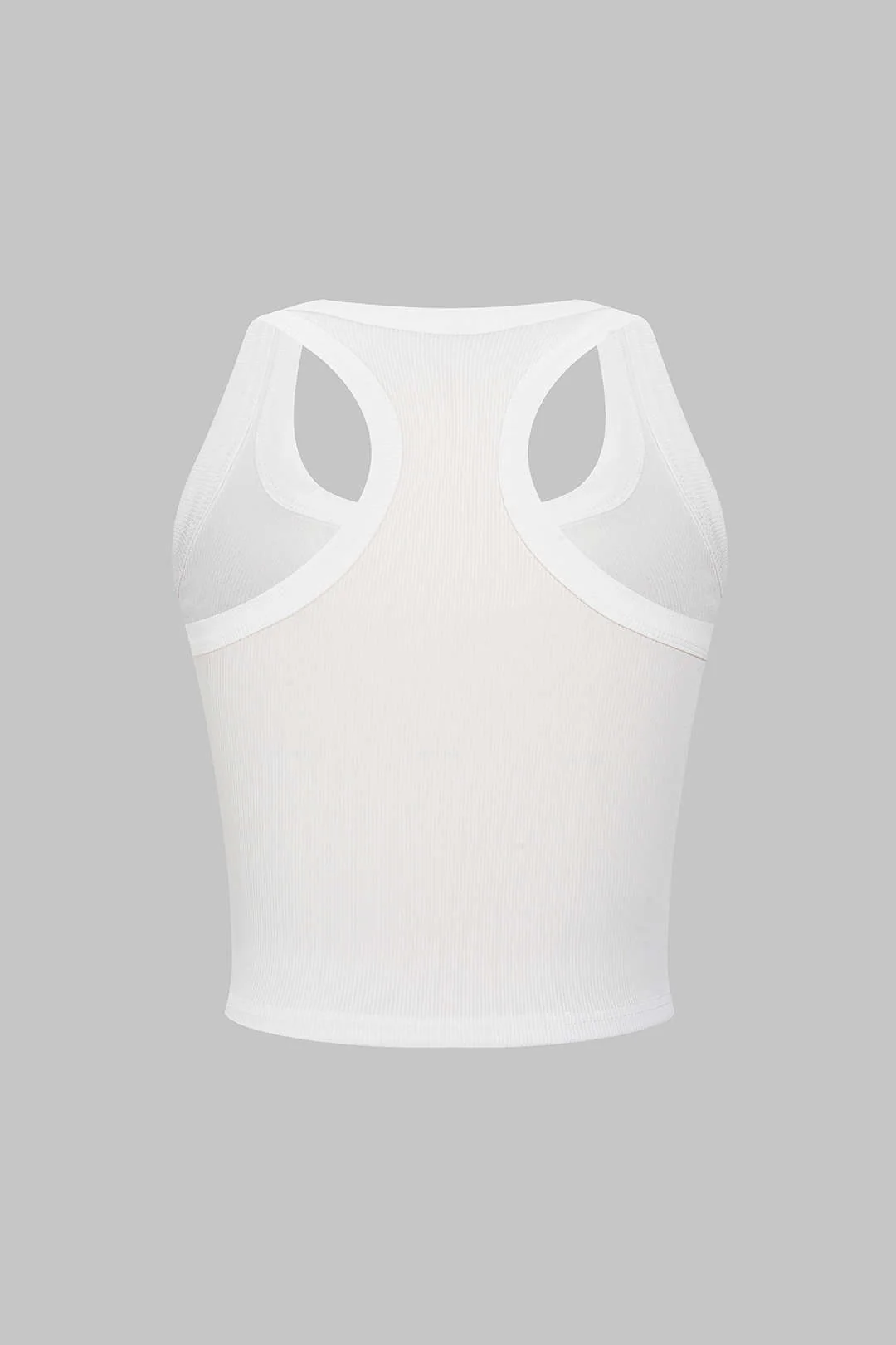Basic U-Neck Crop Tank Top - Image 4