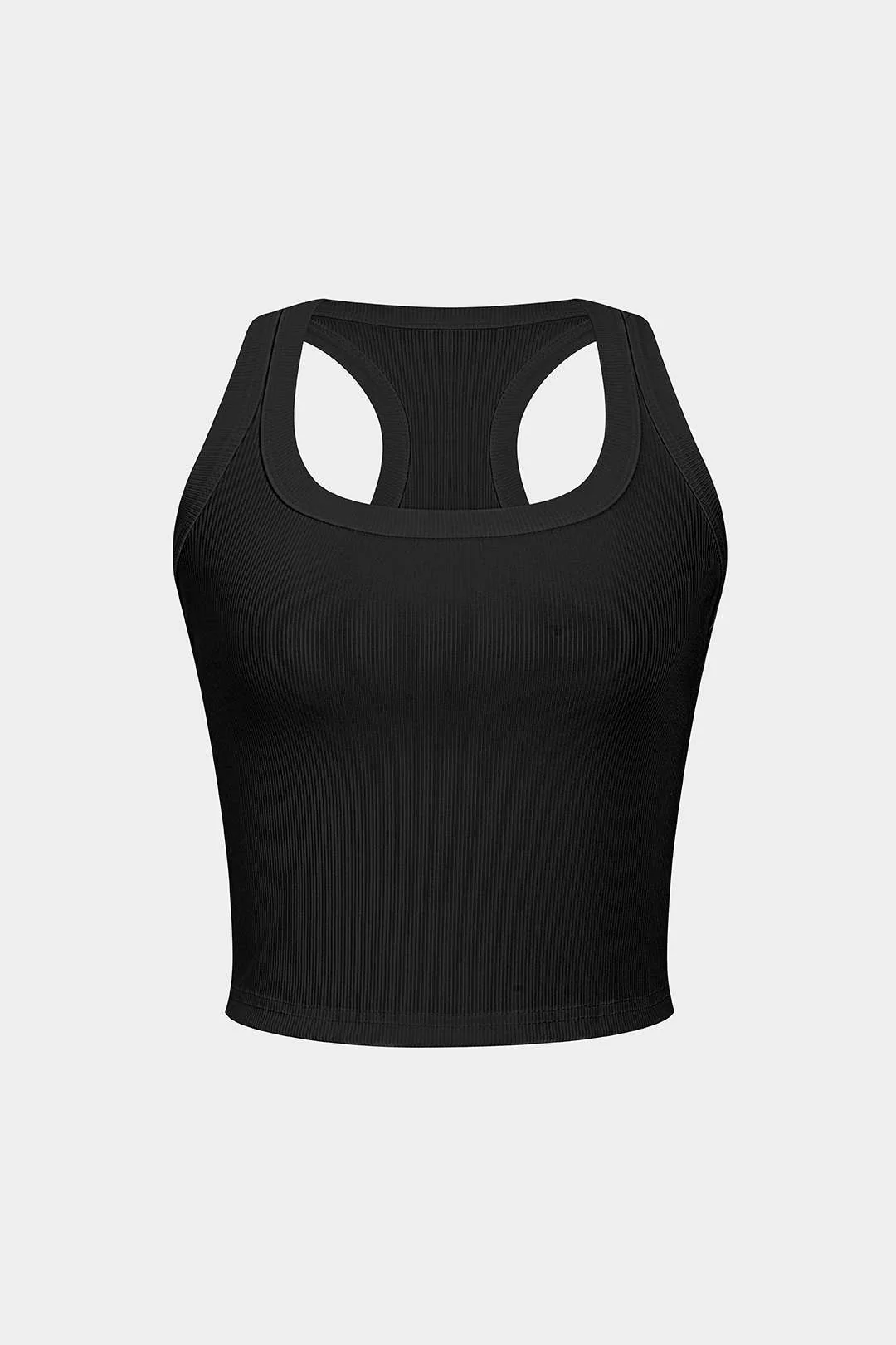 Basic U-Neck Crop Tank Top - Image 7