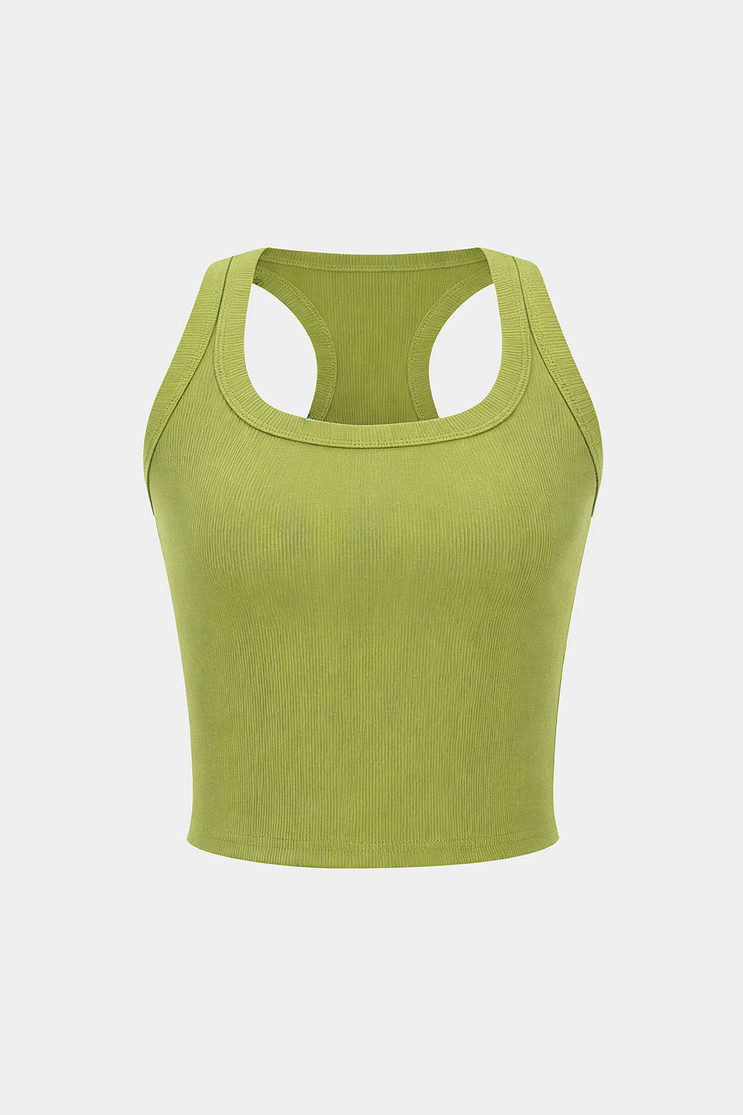 Basic U-Neck Crop Tank Top - Image 9