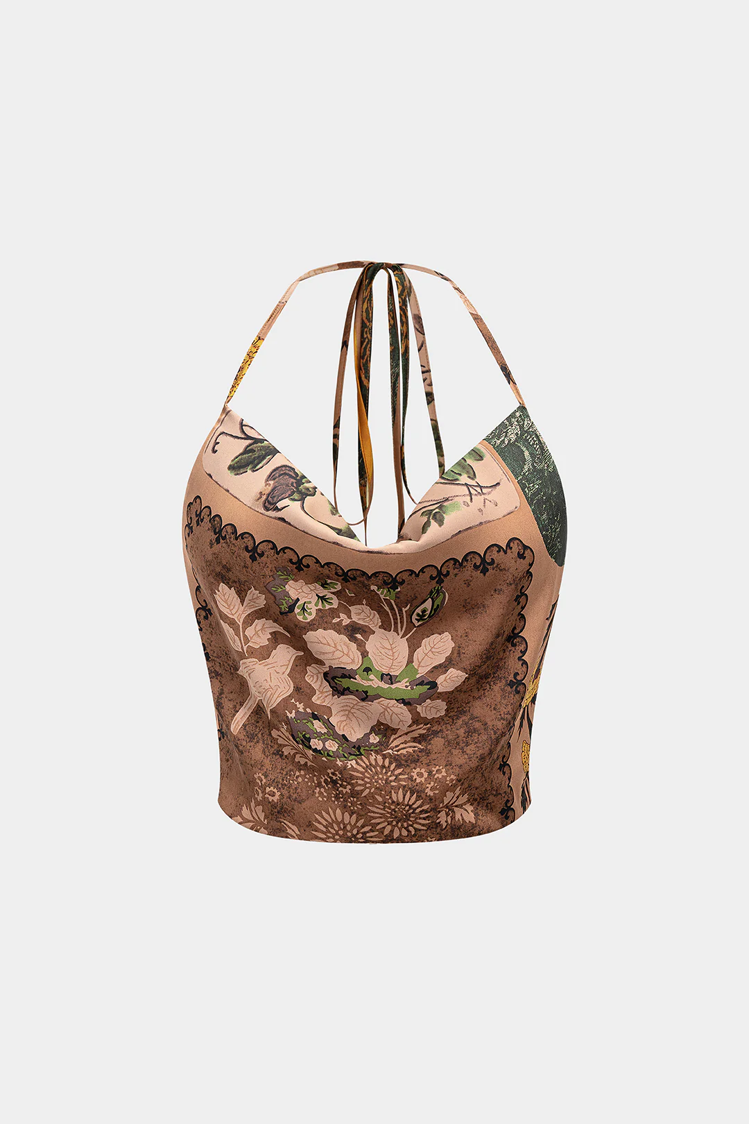 Floral Print Halter Neck Backless Cami Top - Image 5