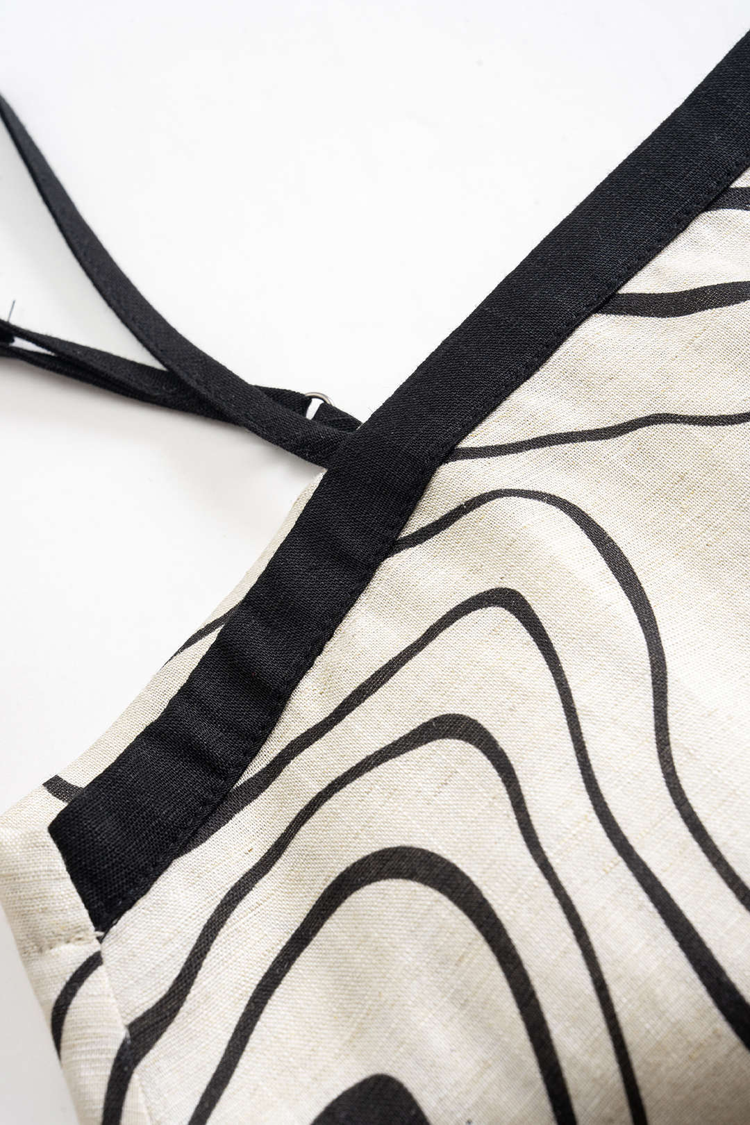 Abstract Print Linen Slip Detail Cami Top - Image 4