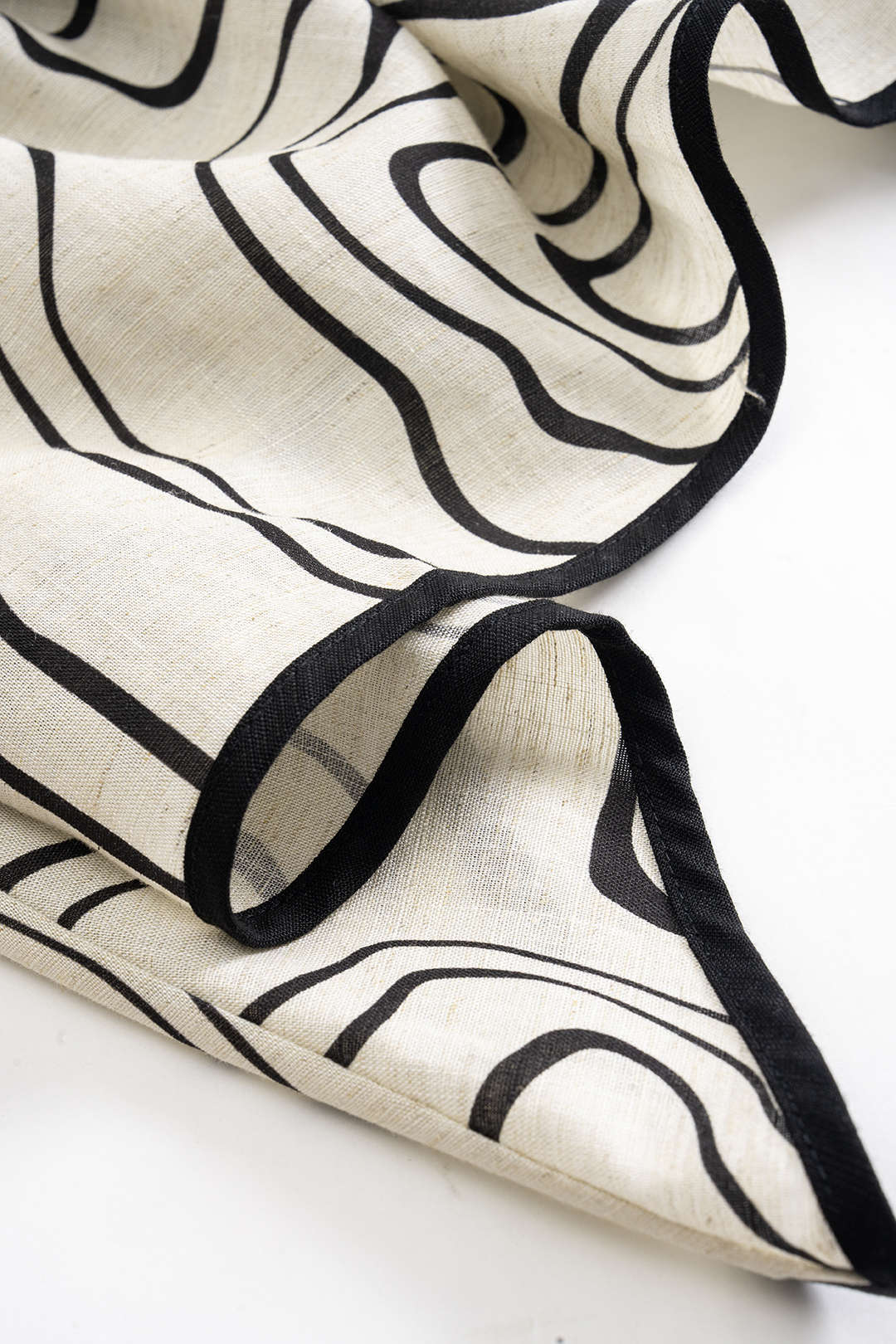 Abstract Print Linen Slip Detail Cami Top - Image 5