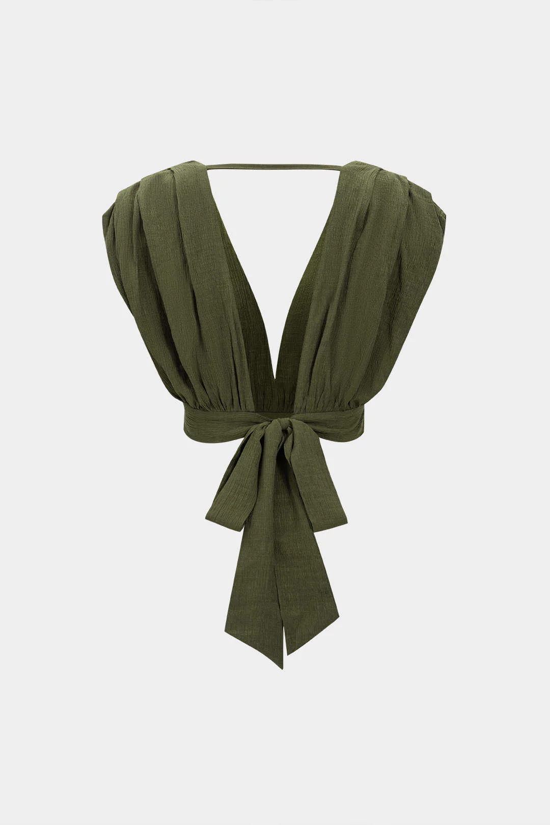 V-Neck Tie-Back Backless Tank Top - Image 2