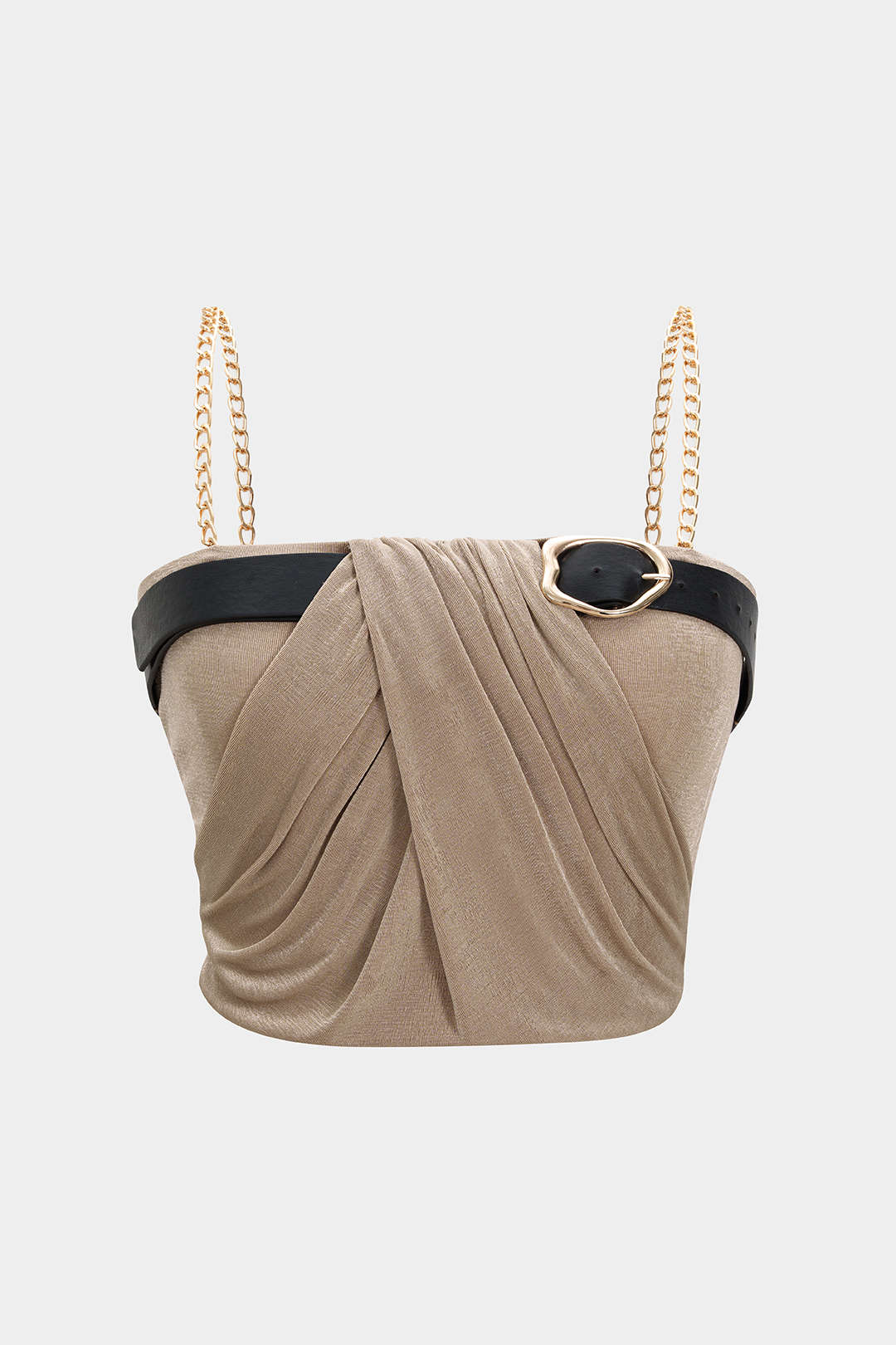 Plus Size Metallic Chain Patchwork Cami Top
