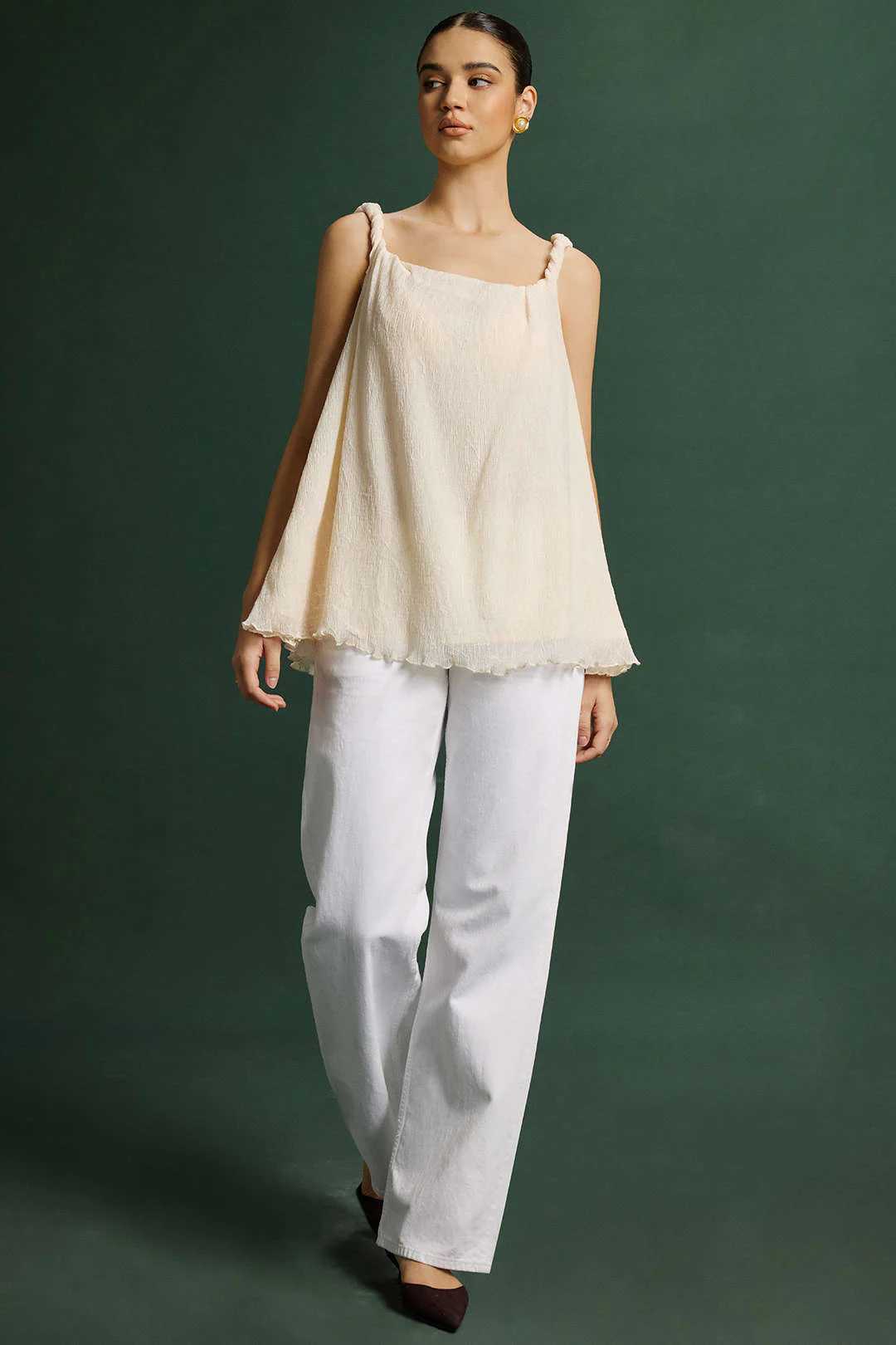 Twist Knot Irregular Hem Cami Top - Image 2
