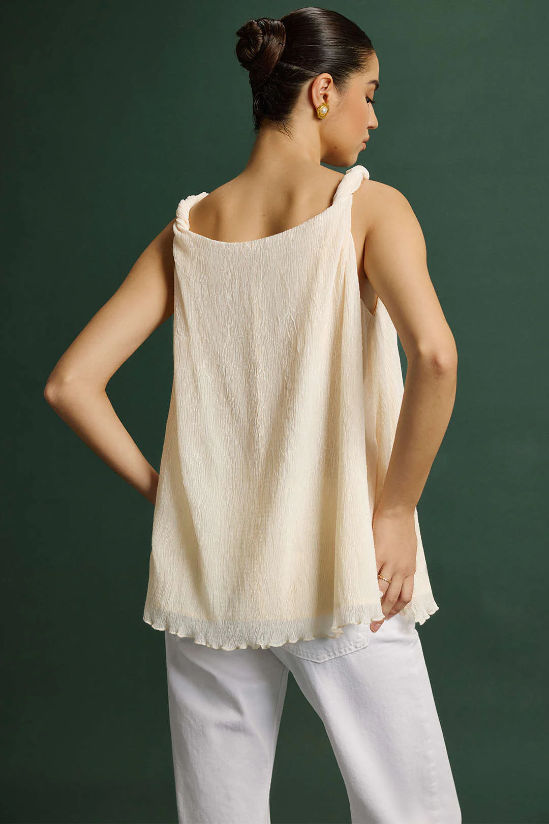 Twist Knot Irregular Hem Cami Top - Image 4