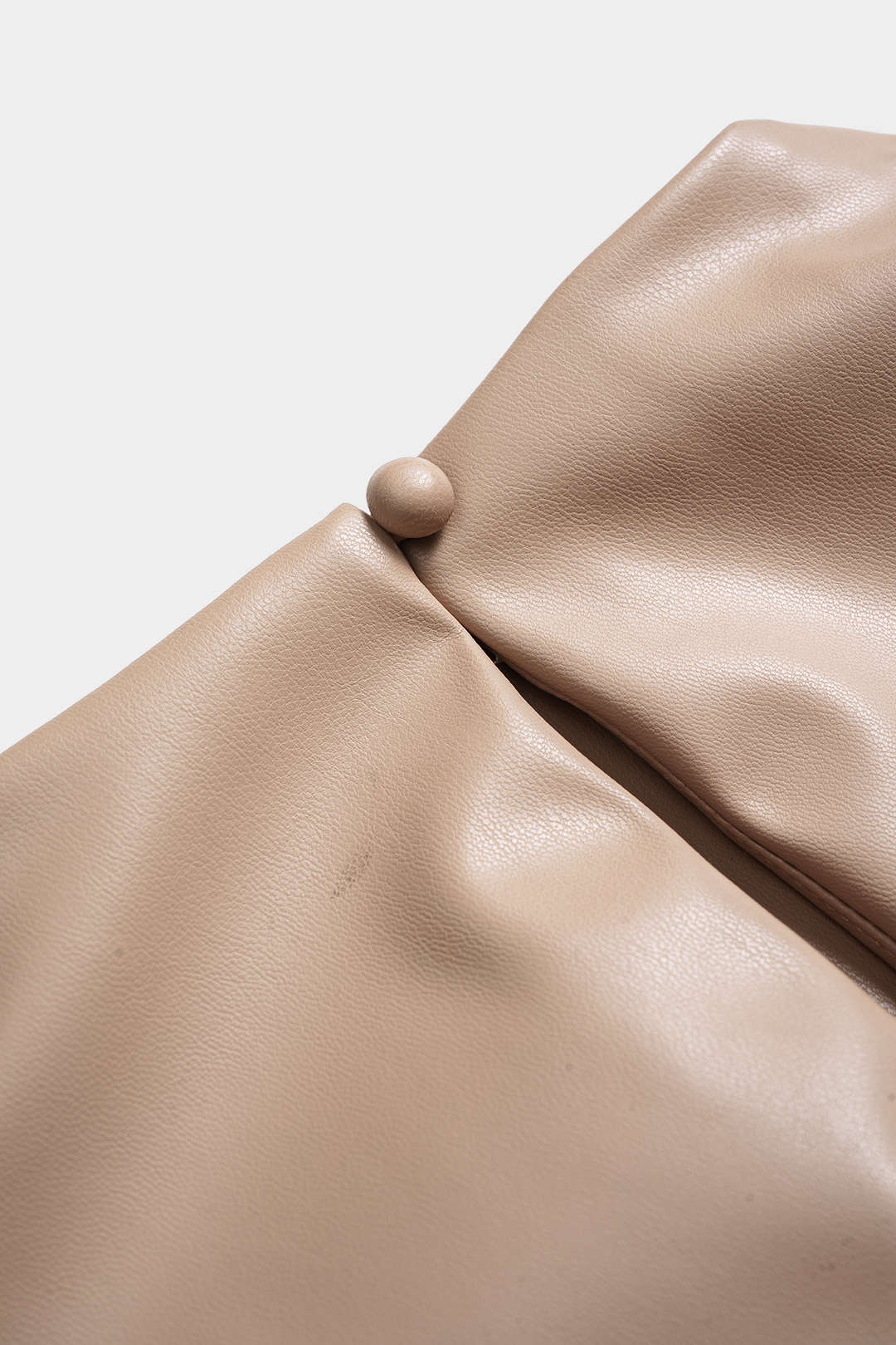 Faux Leather Ruched Pleated Tank Top - Image 4