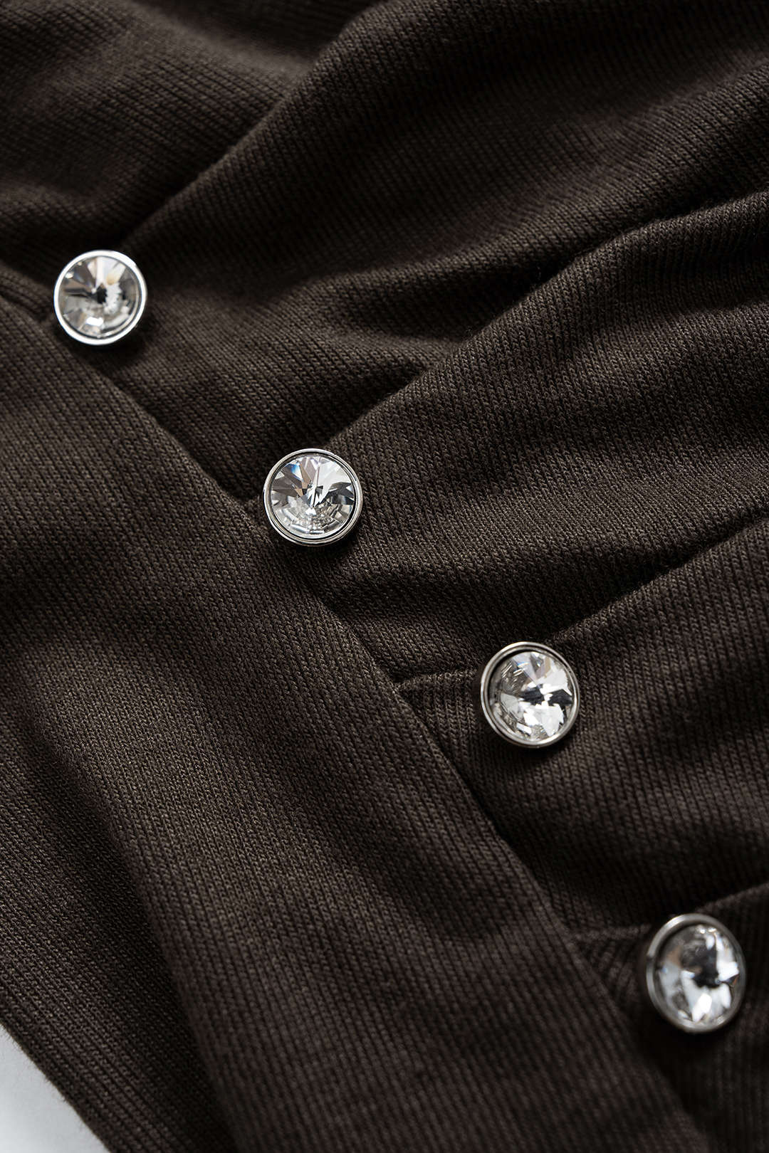 Deep V-Neck Pleated Button Tank Top - Image 3