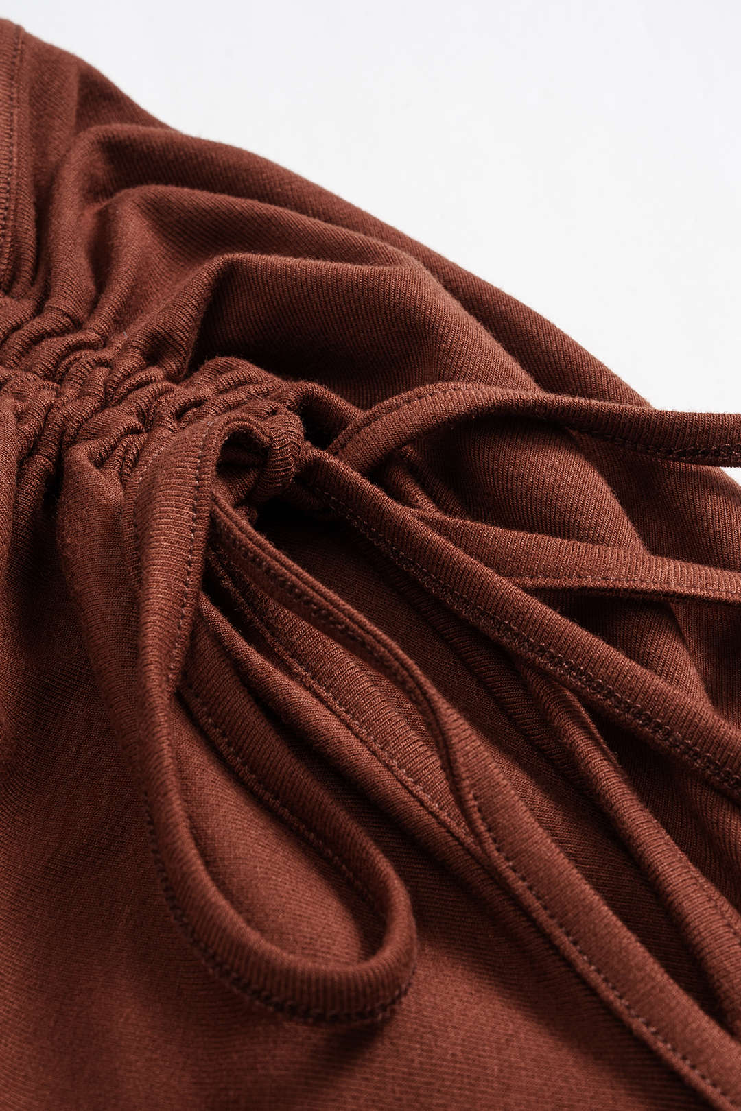 Ruched Asymmetrical Tie-Up Short Sleeve T-Shirt - Image 3