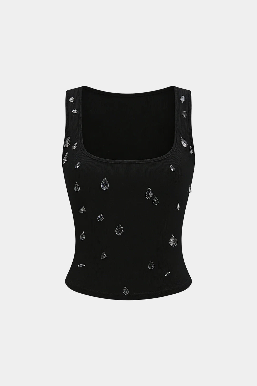 Rhinestone Decor Square Neck Tank Top - Image 7