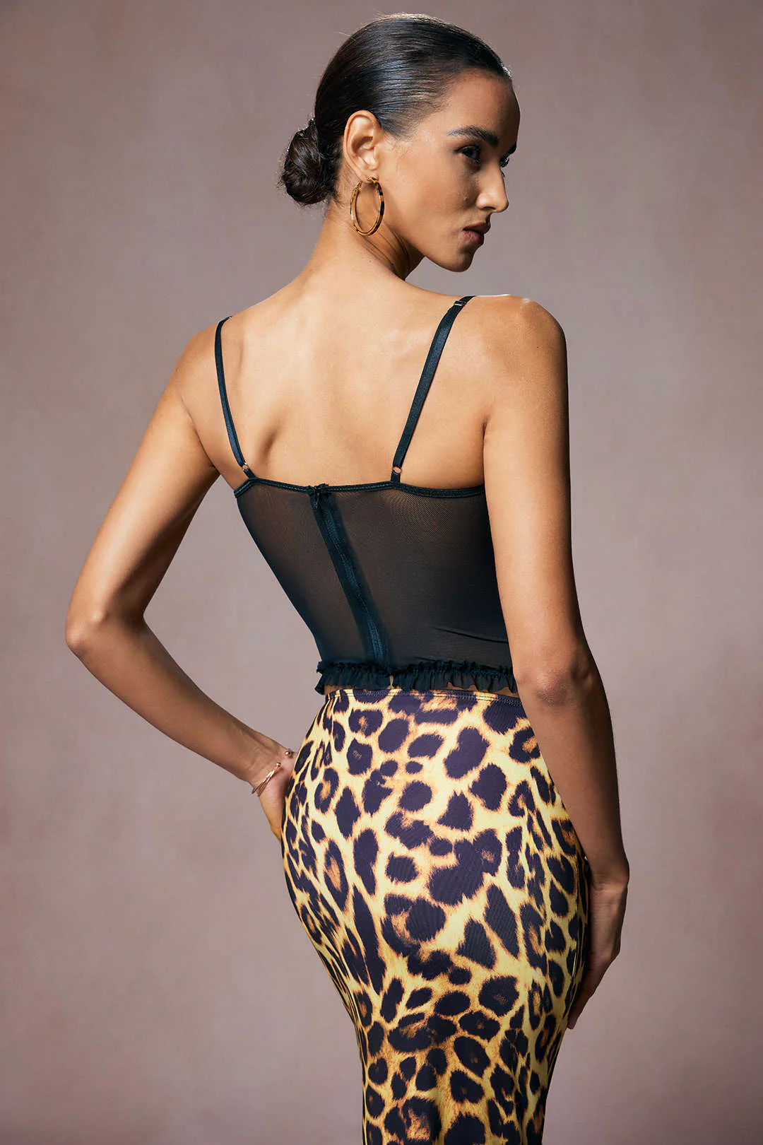 Sheer Underwire Mesh Cami Top - Image 4