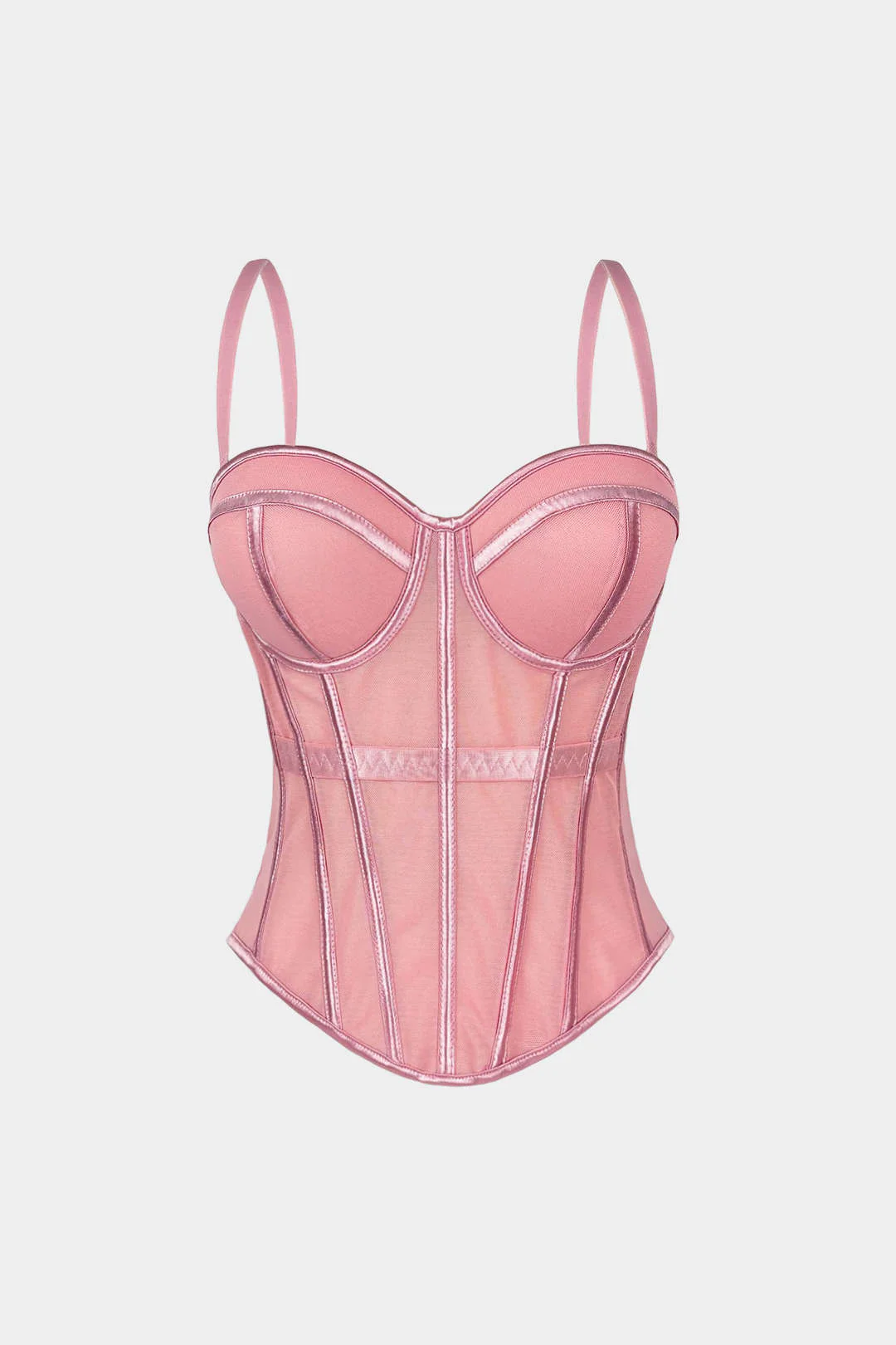 Mesh Bustier Corset Slip Cami Top - Image 11
