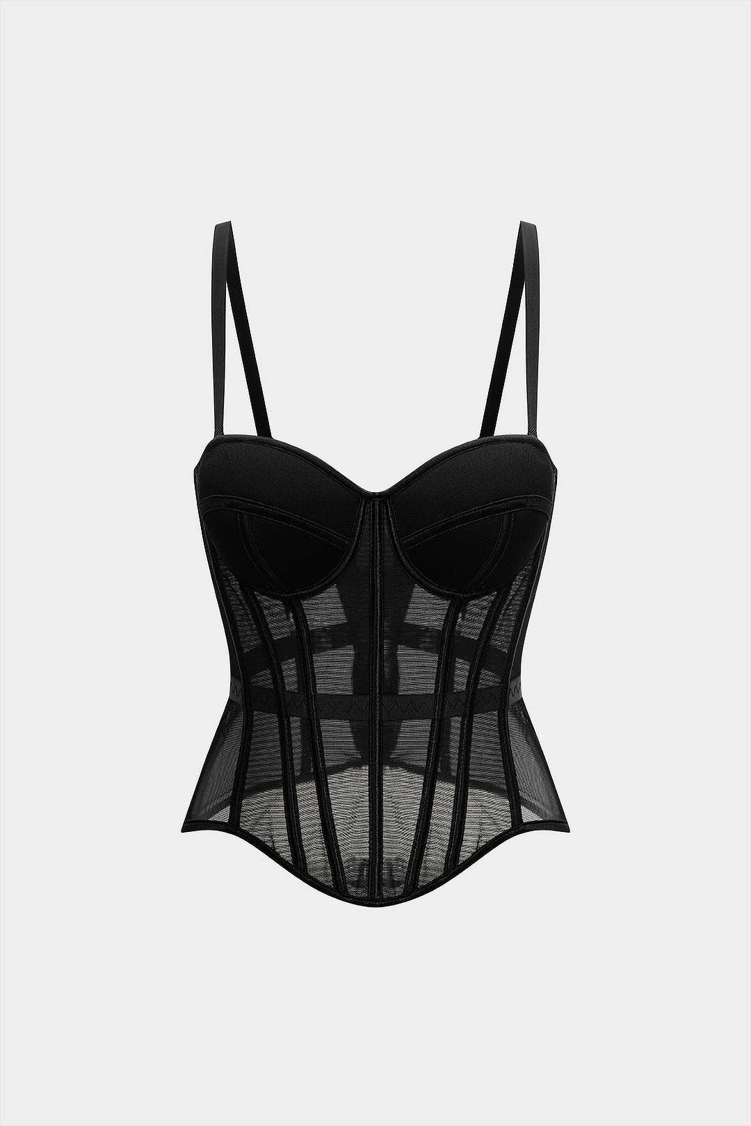 Mesh Bustier Corset Slip Cami Top - Image 2