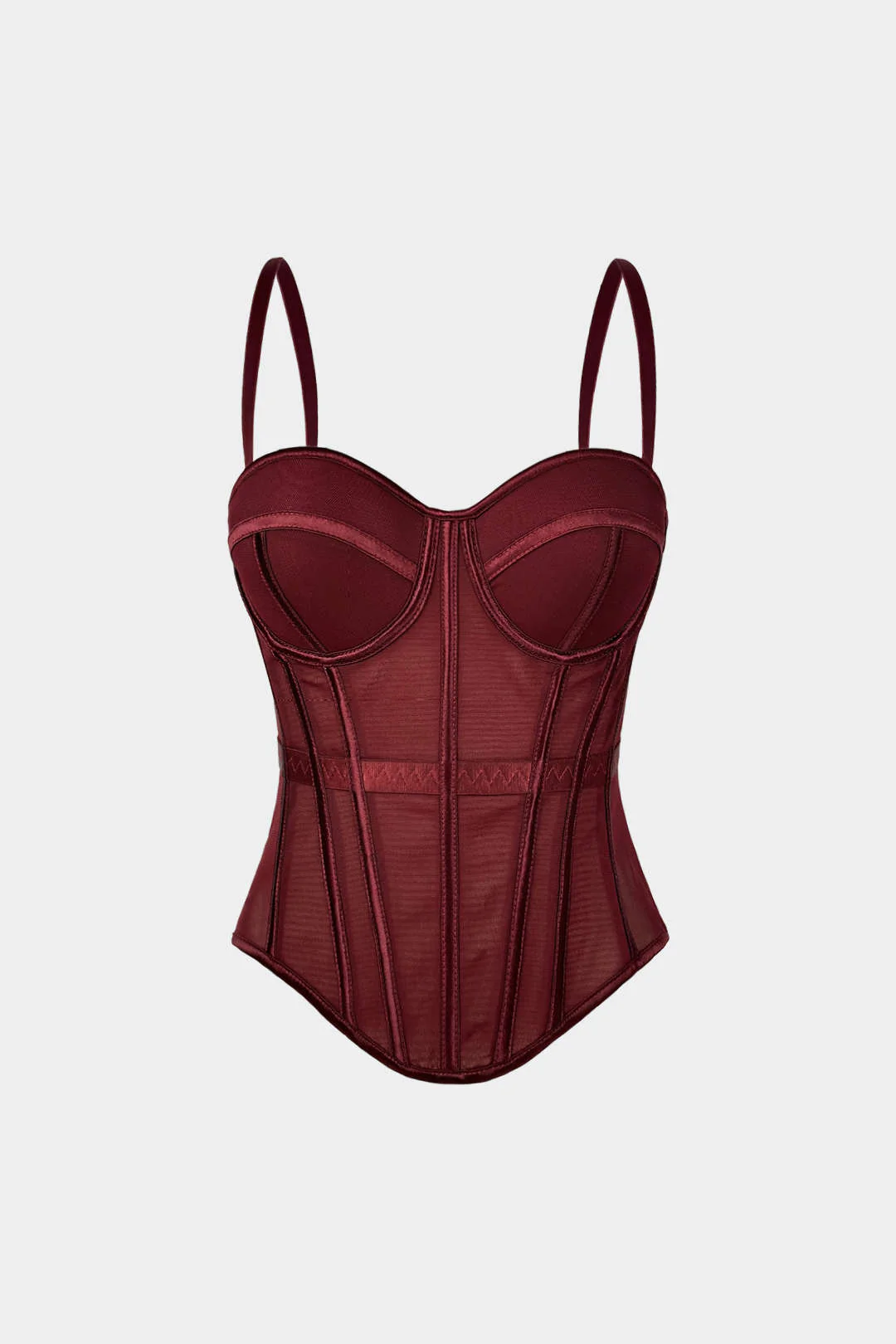 Mesh Bustier Corset Slip Cami Top - Image 9