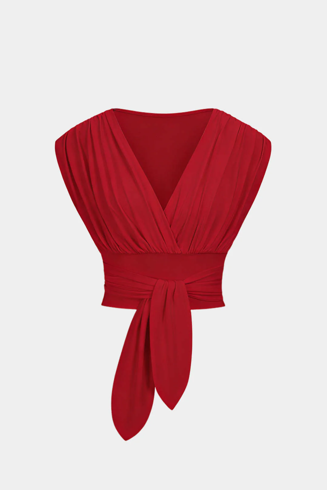 V-Neck Tie-Front Tank Top - Image 9