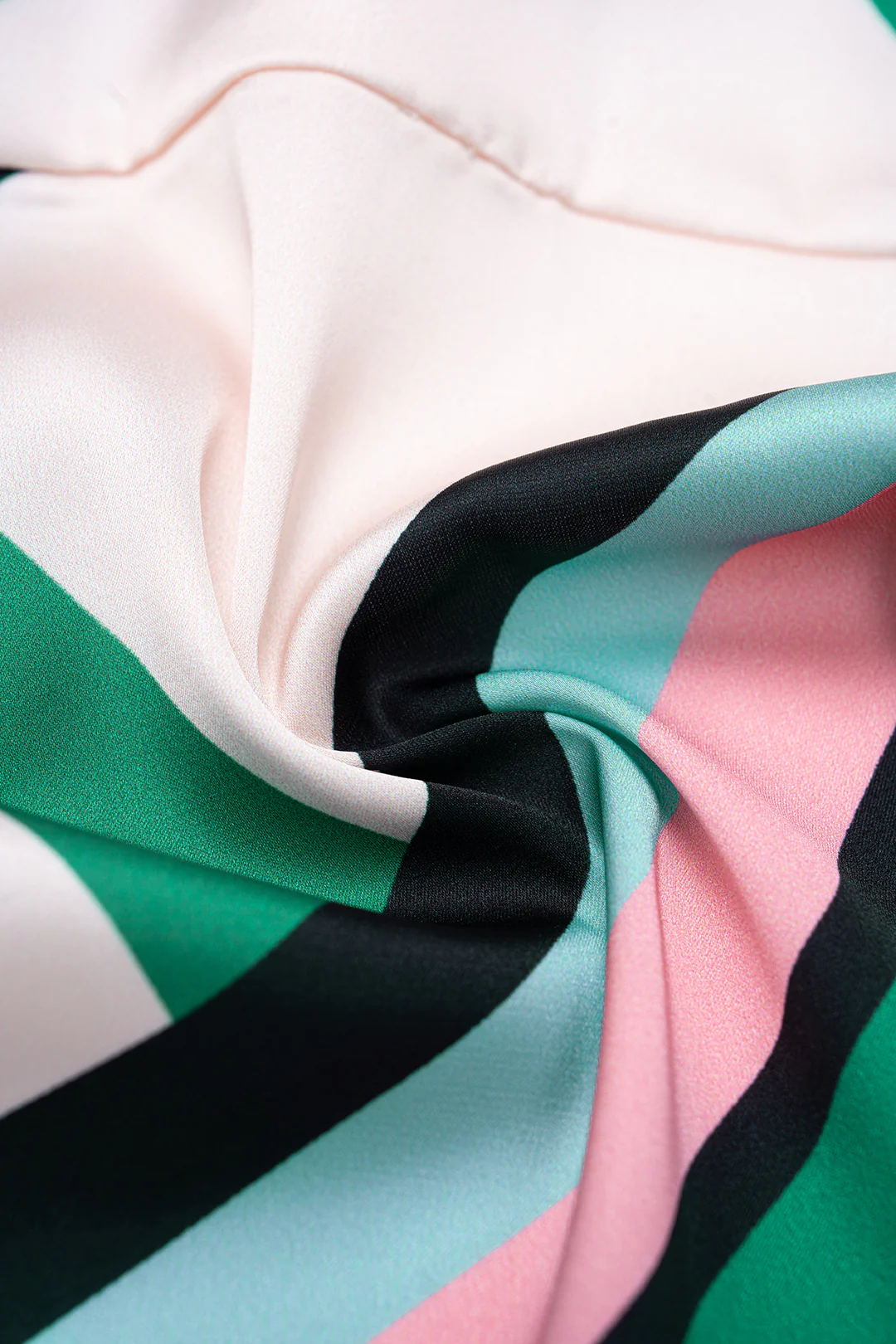 Stripes Print Satin Tie Back Tube Top - Image 3