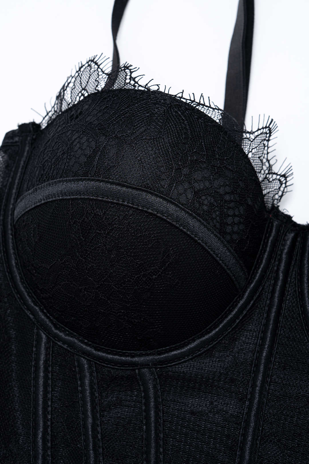 Lace Trim Sheer Backless Cami Top - Image 3
