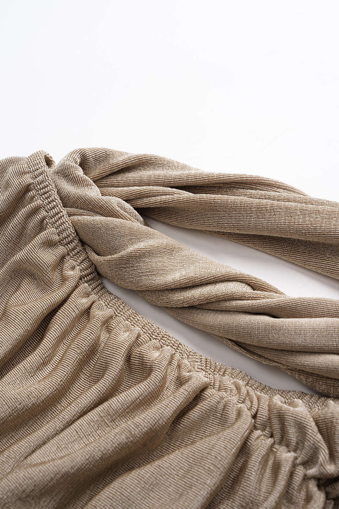 Round Neck Ruched Twist Knot Tank Top - Image 3