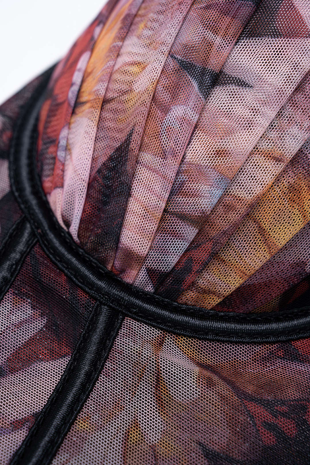 Flral Print Mesh Corset Cami Top - Image 4