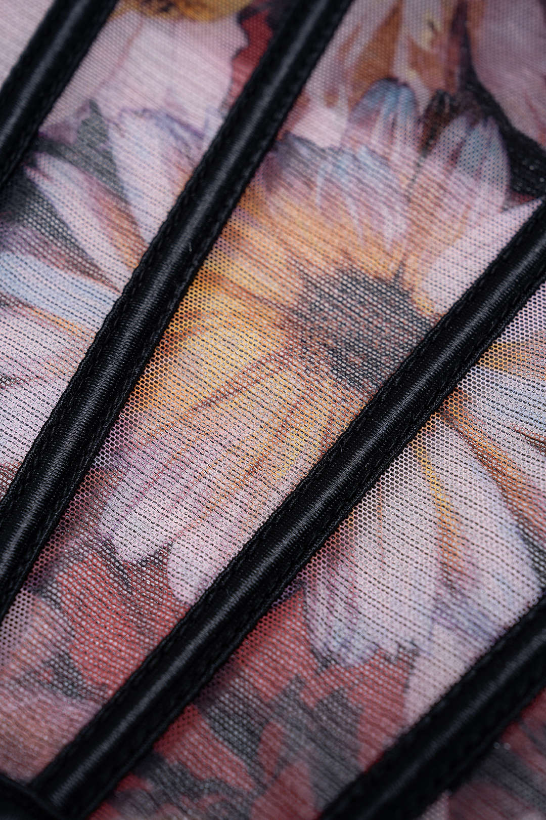 Flral Print Mesh Corset Cami Top - Image 5