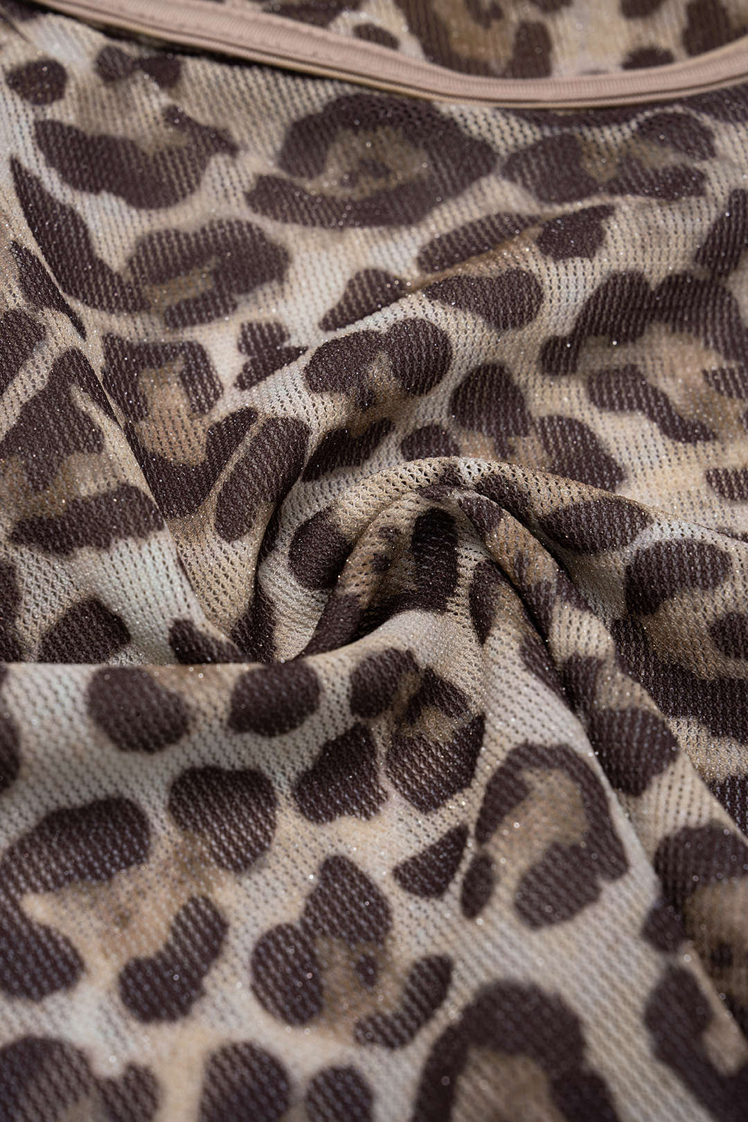 Leopard Print Mesh Backless V-Neck Slip Cami Top - Image 4